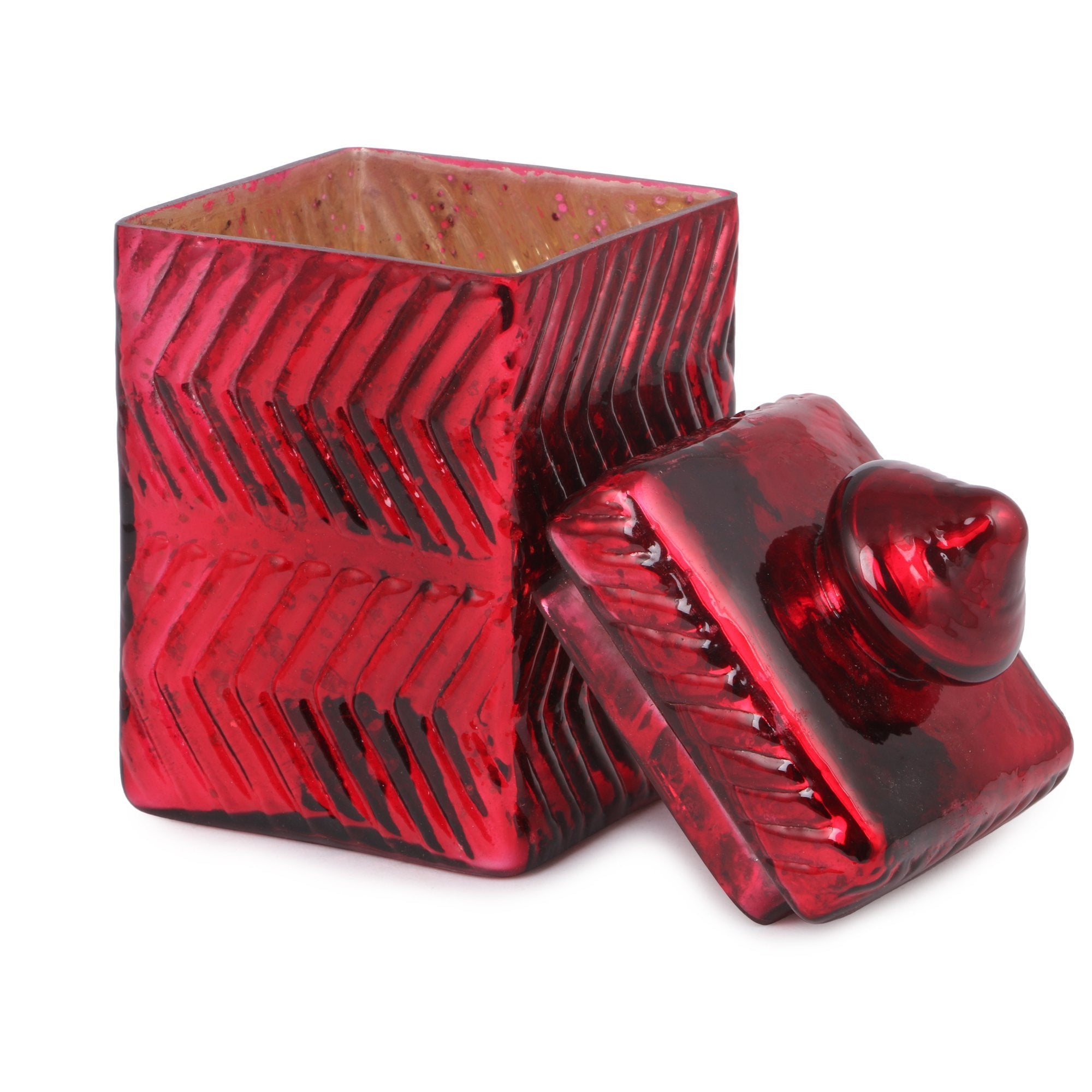 Coloured Glass Storage Jar with Lid- 600ml