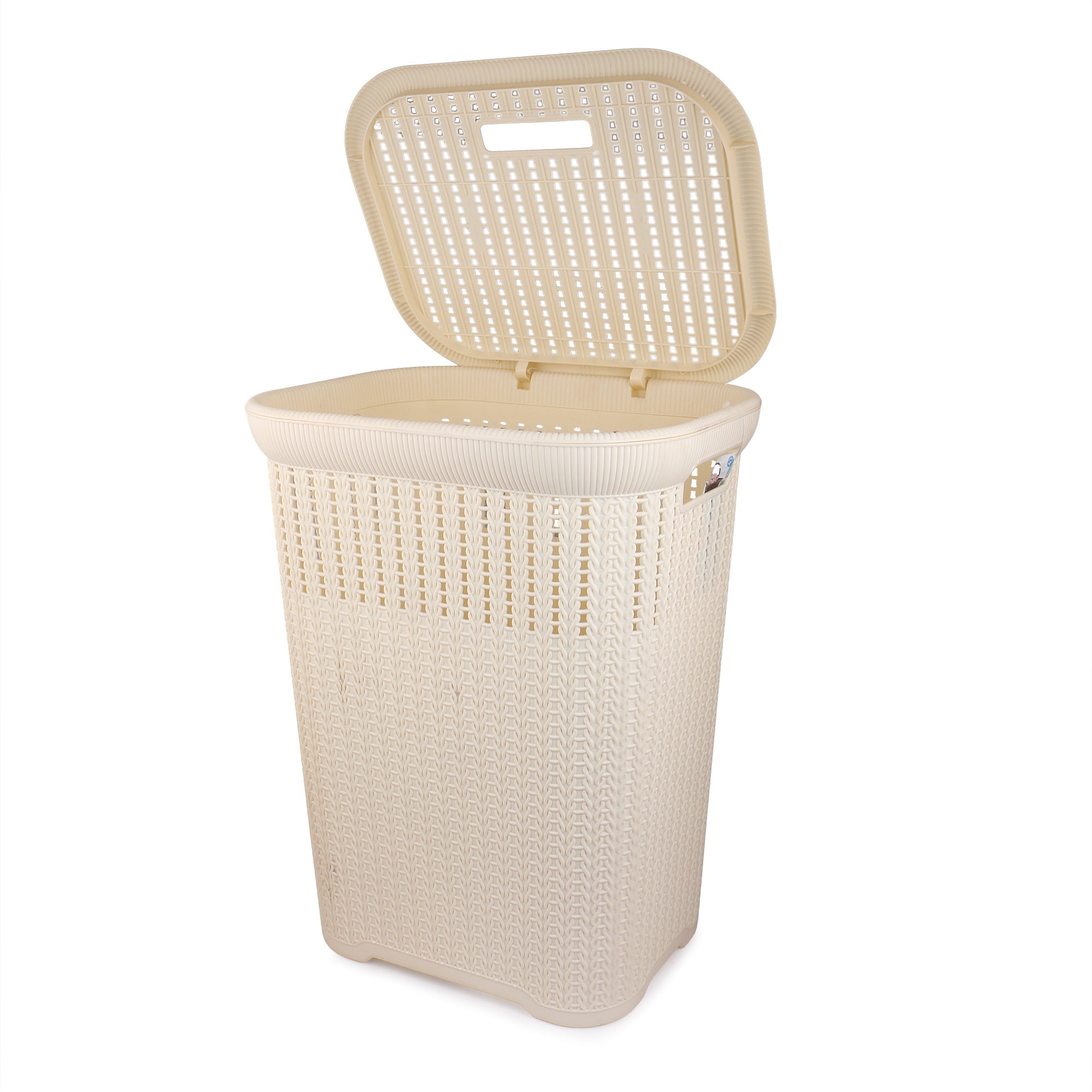 Laundry Basket with Lid/Bathroom Basket for Clothes/Multipurpose Big Size Basket for Home | 60 Lt.