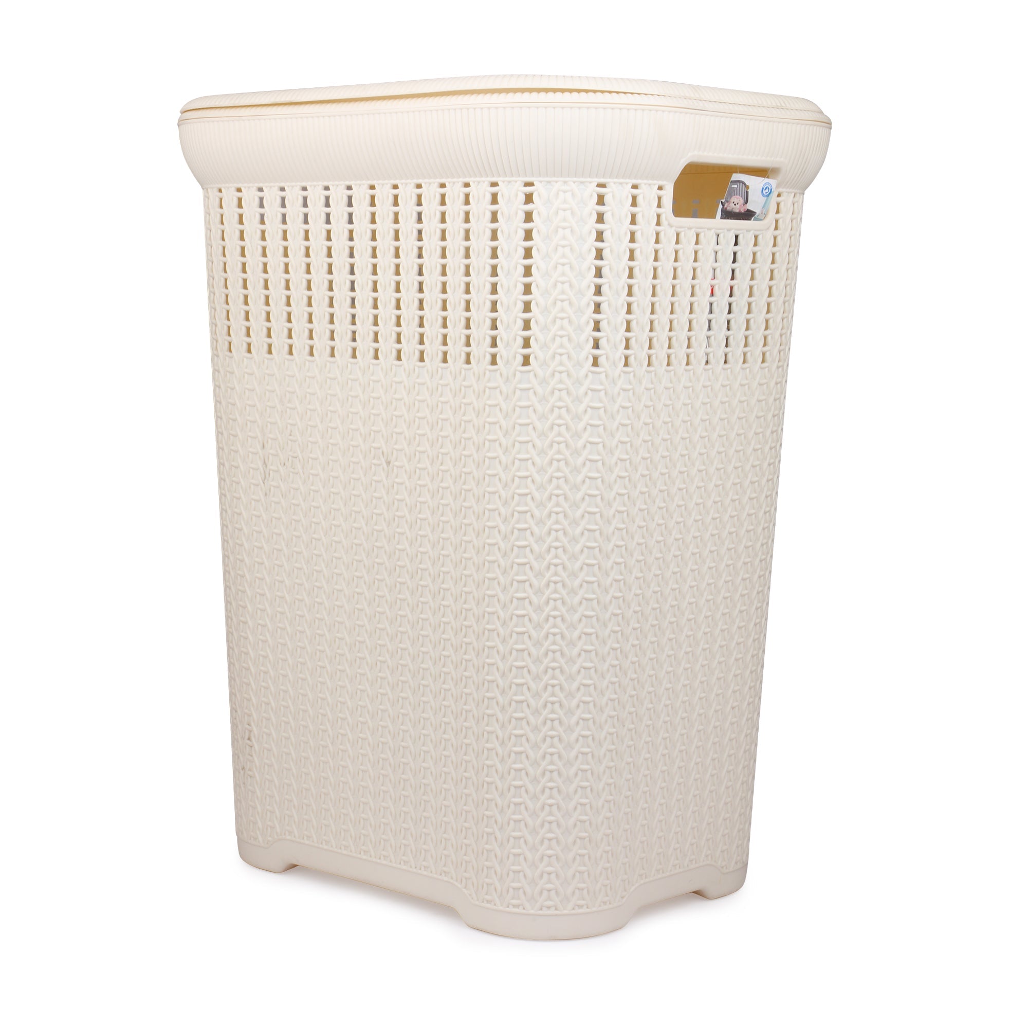 Laundry Basket with Lid/Bathroom Basket for Clothes/Multipurpose Big Size Basket for Home | 60 Lt.