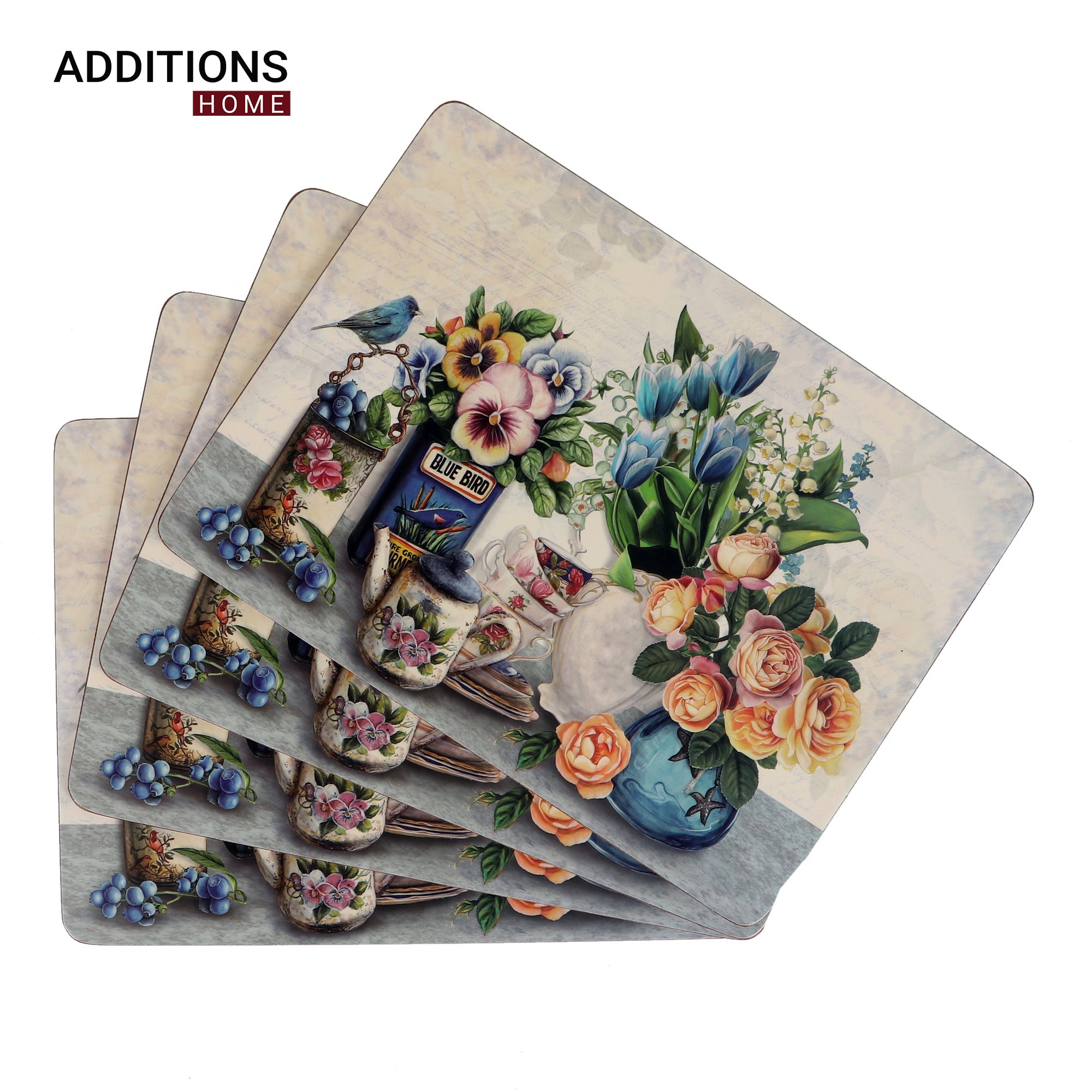LUXURY MDF PLACEMATS, TABLE MATS WITH COASTERS SUBLIMATION PRINTING (SET OF 16 PCS)