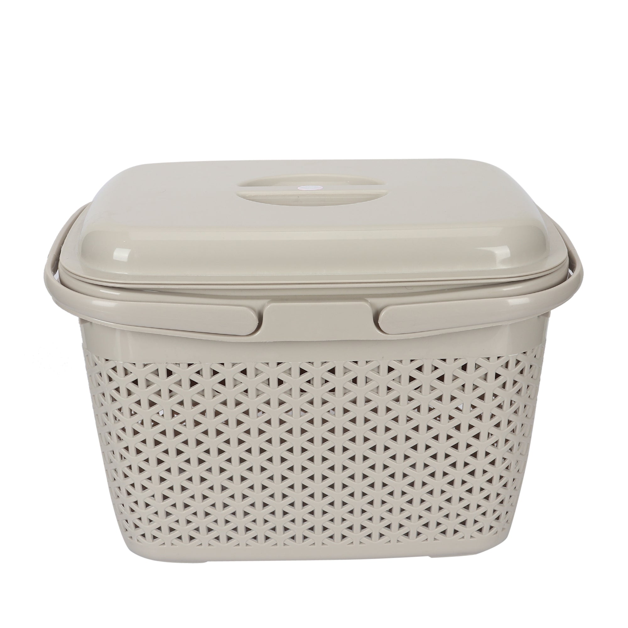 Plastic Lunch Basket with Lid & Fruit/Cutlery Tray for Office, Home and Picnic Use