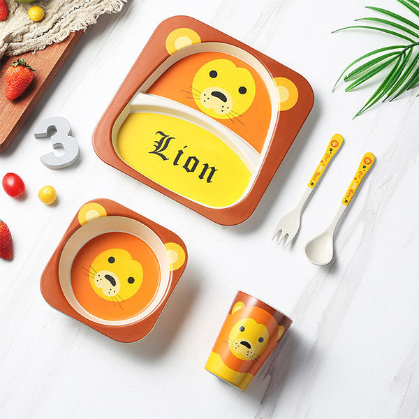 Bamboo Fiber Kids Set, 5 Pcs Set.