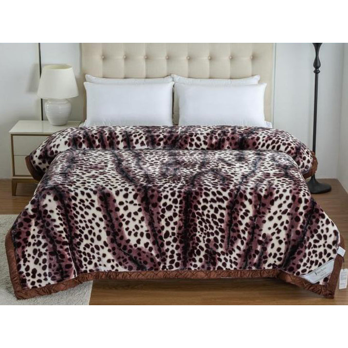 JUNGLE SAFARI MINK WARM BLANKET DOUBLE BED 220 x 240 CMS