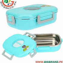 Insulated Rectangle Lunch Box Stainless Steel Inside and P.P Outside (710ml), 6951, Blue