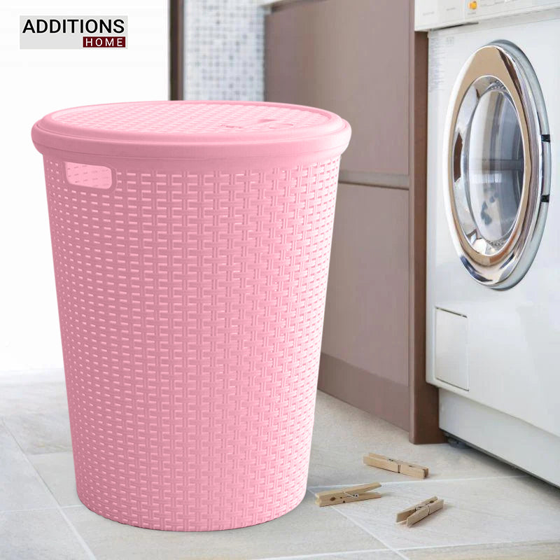 Laundry Basket with Lid/Bathroom Basket for Clothes/Multipurpose Big Size Basket for Home | 60 Lt.