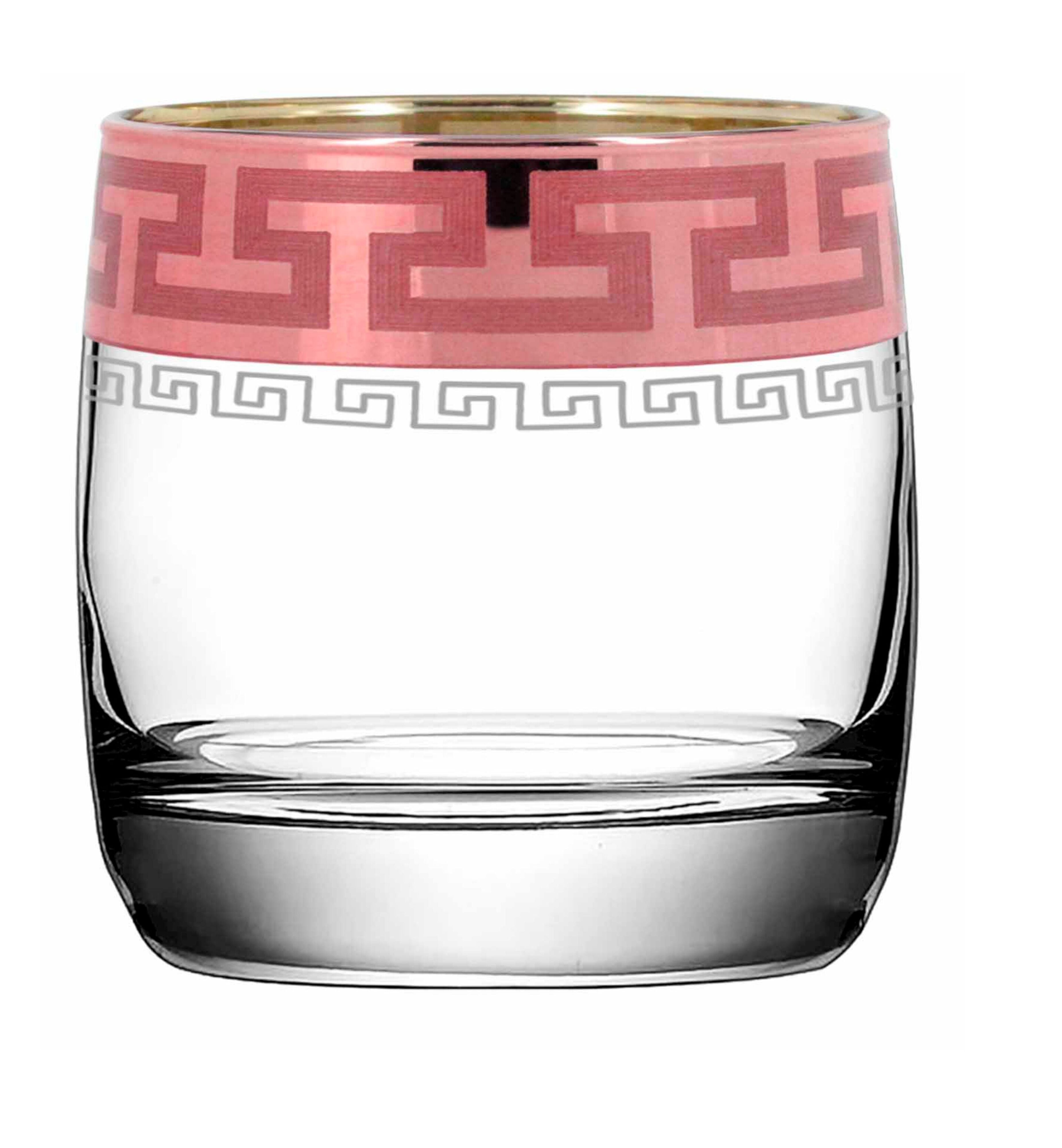 Hand Crafted Rose Gold Decal 300 ML Glasses for Home and Kitchen - Ideal Gift for Housewarming