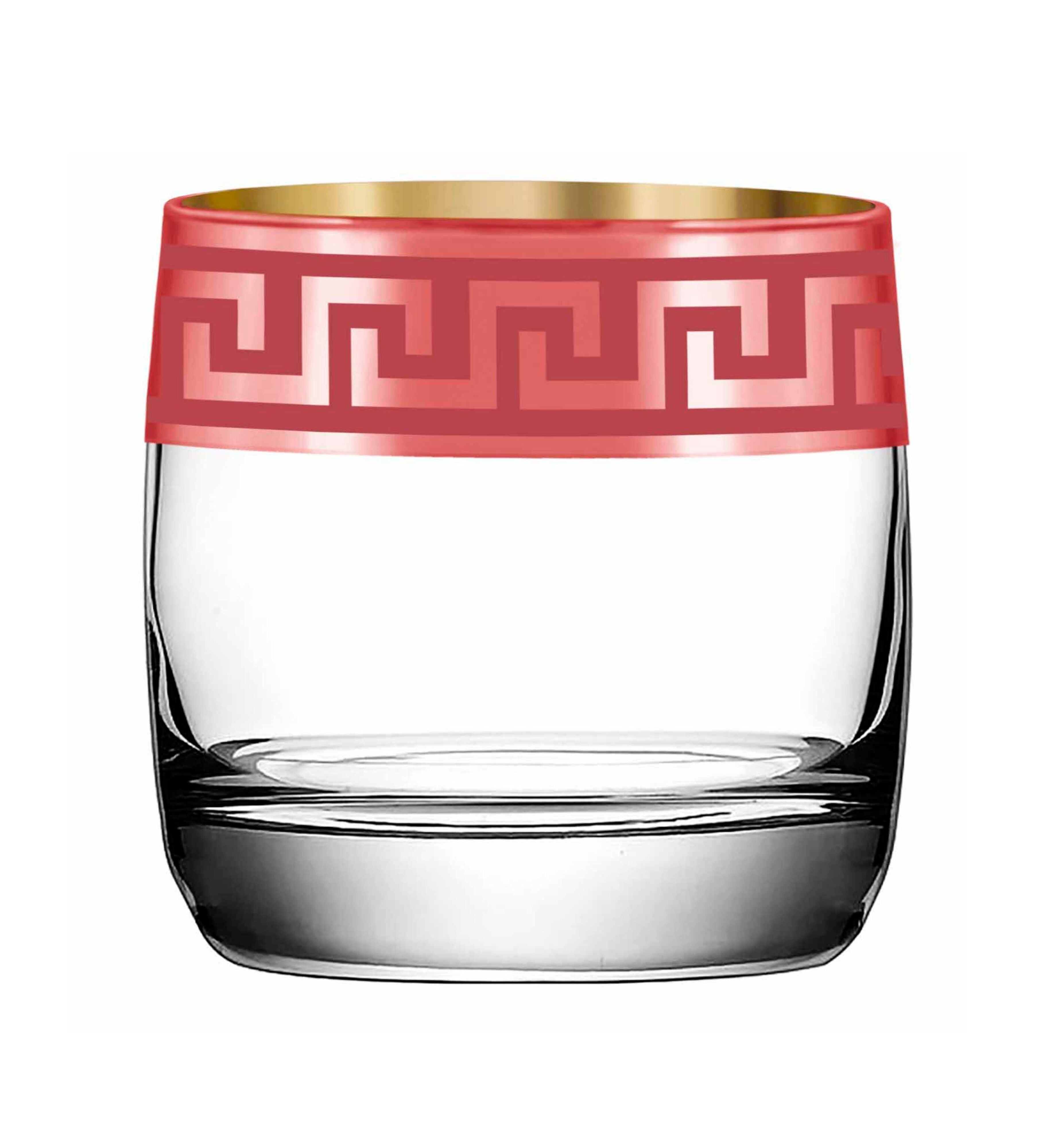 Hand Crafted Rose Gold Decal 300 ML Glasses for Home and Kitchen - Ideal Gift for Housewarming