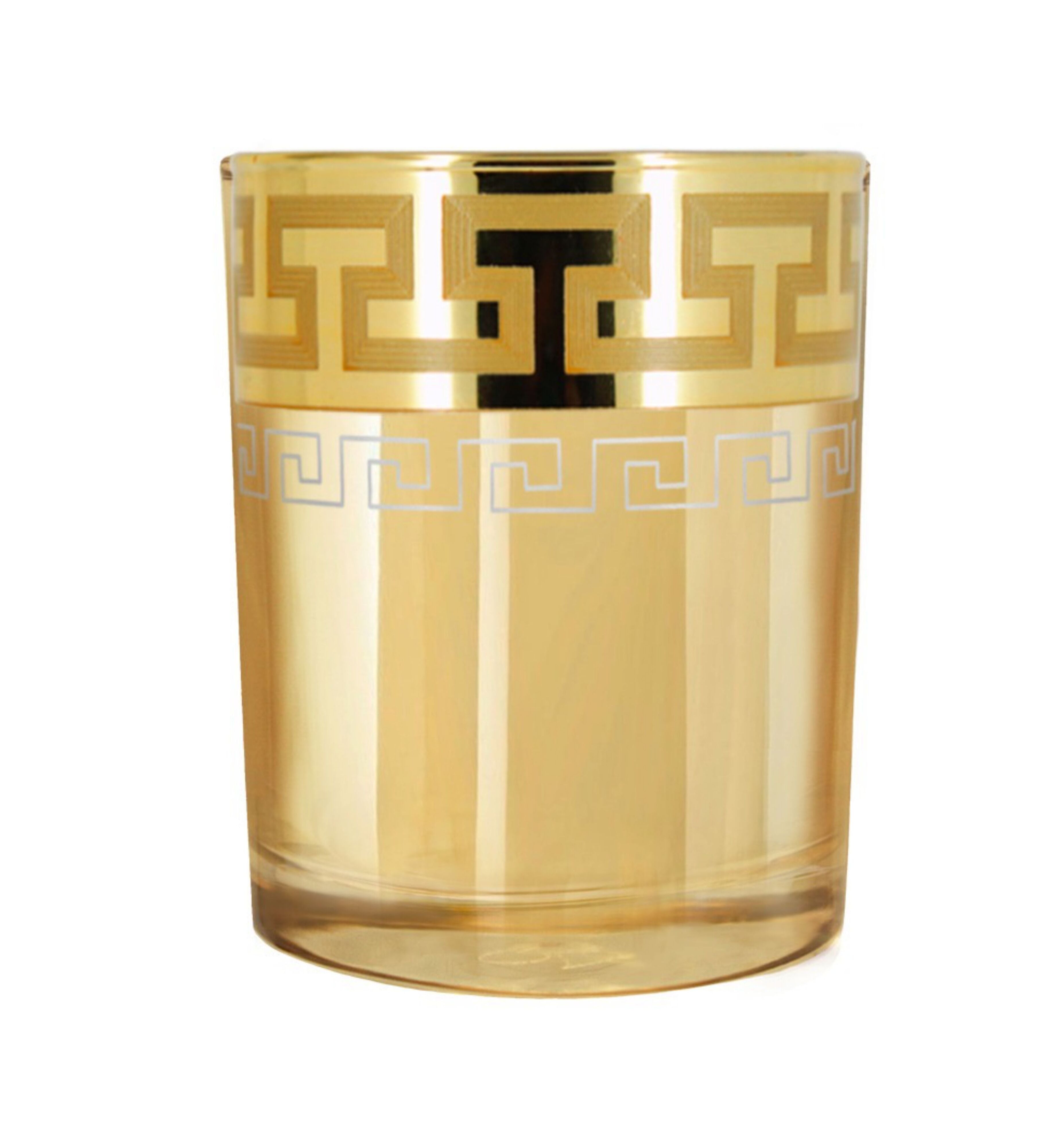 Hand Crafted Gold Luster & Gold Decal 260 ML Glasses for Home and Kitchen - Ideal Gift for Housewarming