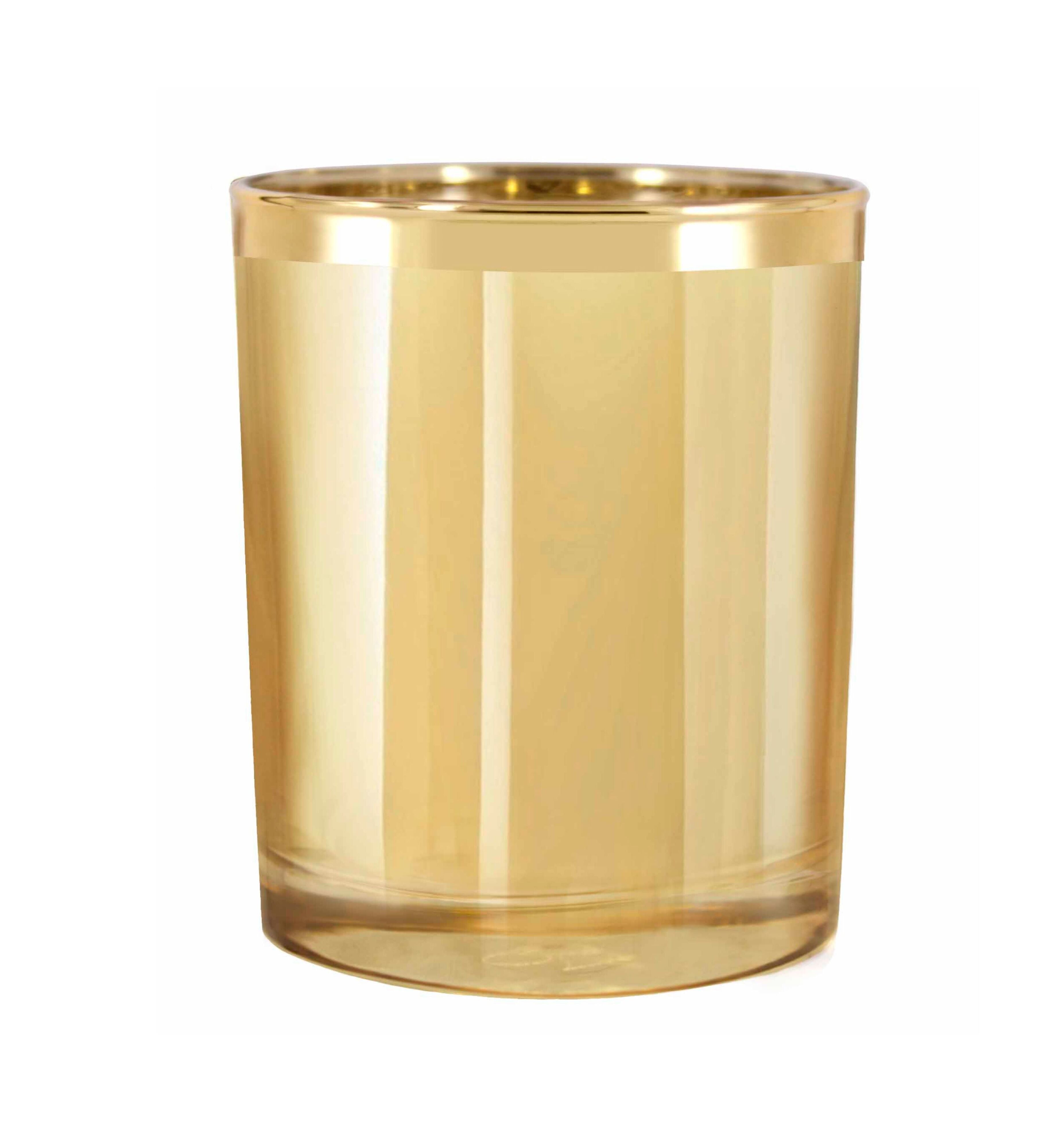 Hand Crafted Gold Luster & Gold Decal 260 ML Glasses for Home and Kitchen - Ideal Gift for Housewarming