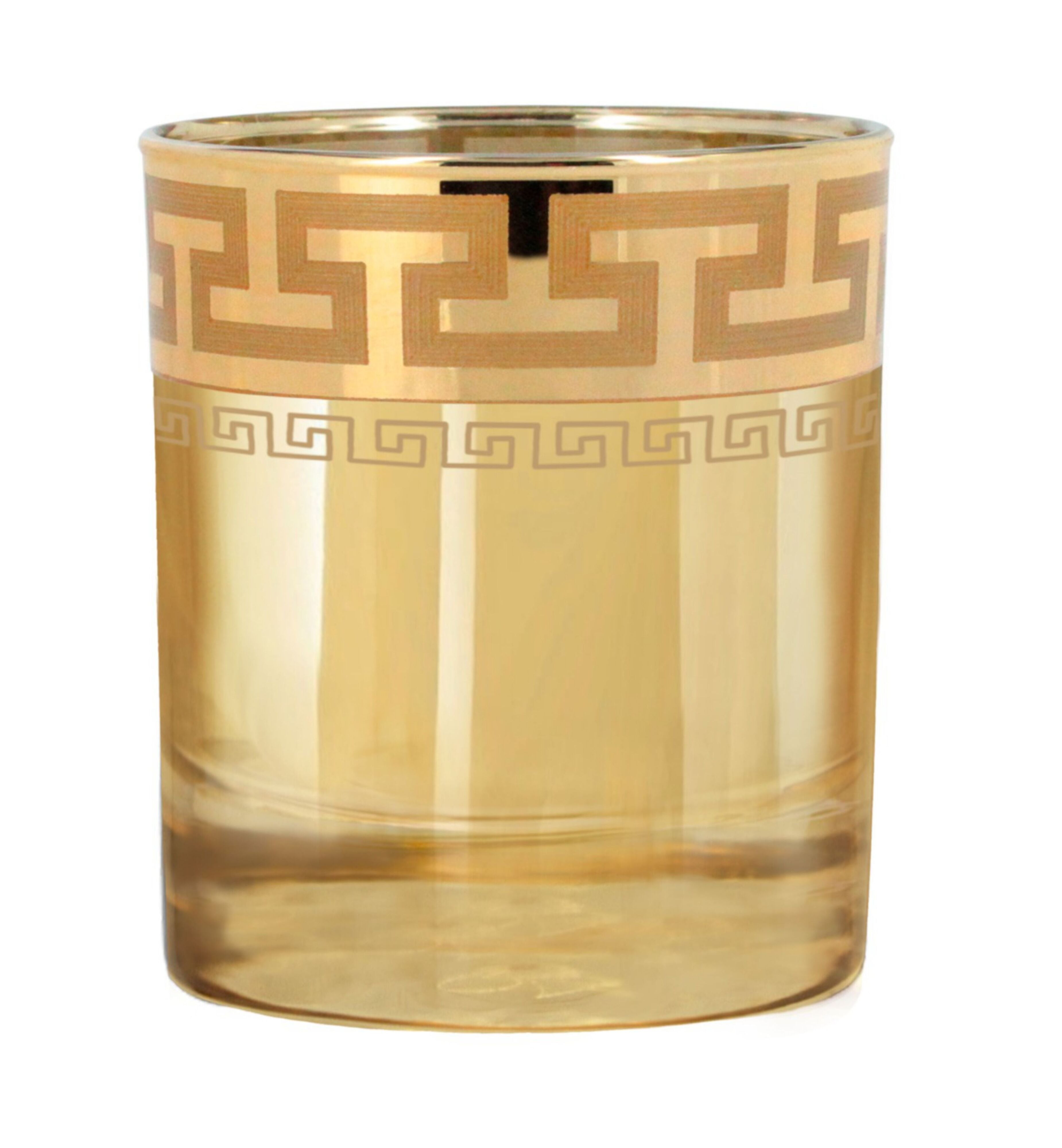 Hand Crafted Gold Luster & Gold Decal 340 ML Glasses for Home and Kitchen - Ideal Gift for Housewarming