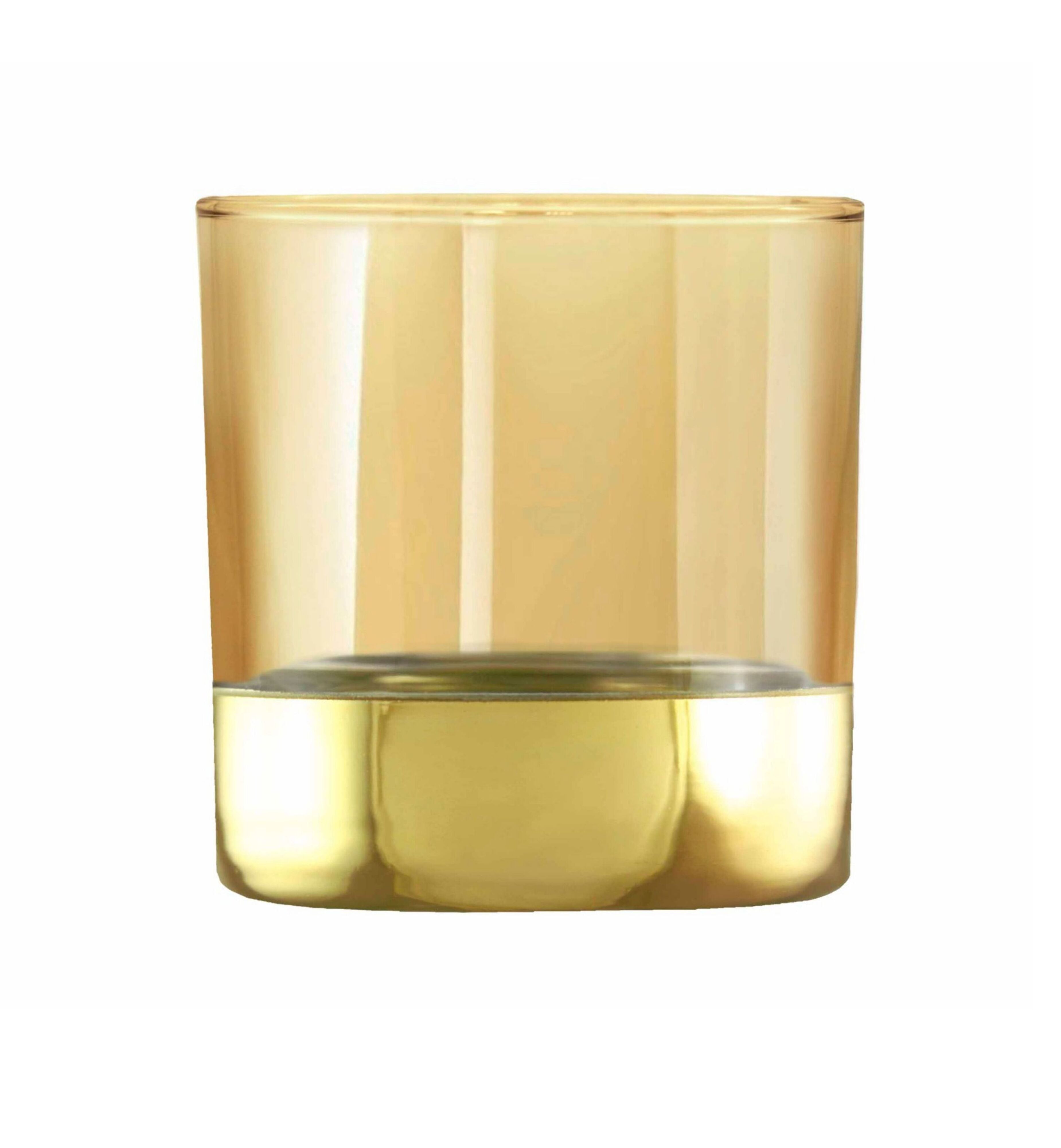 Hand Crafted Gold Luster & Gold Decal 340 ML Glasses for Home and Kitchen - Ideal Gift for Housewarming