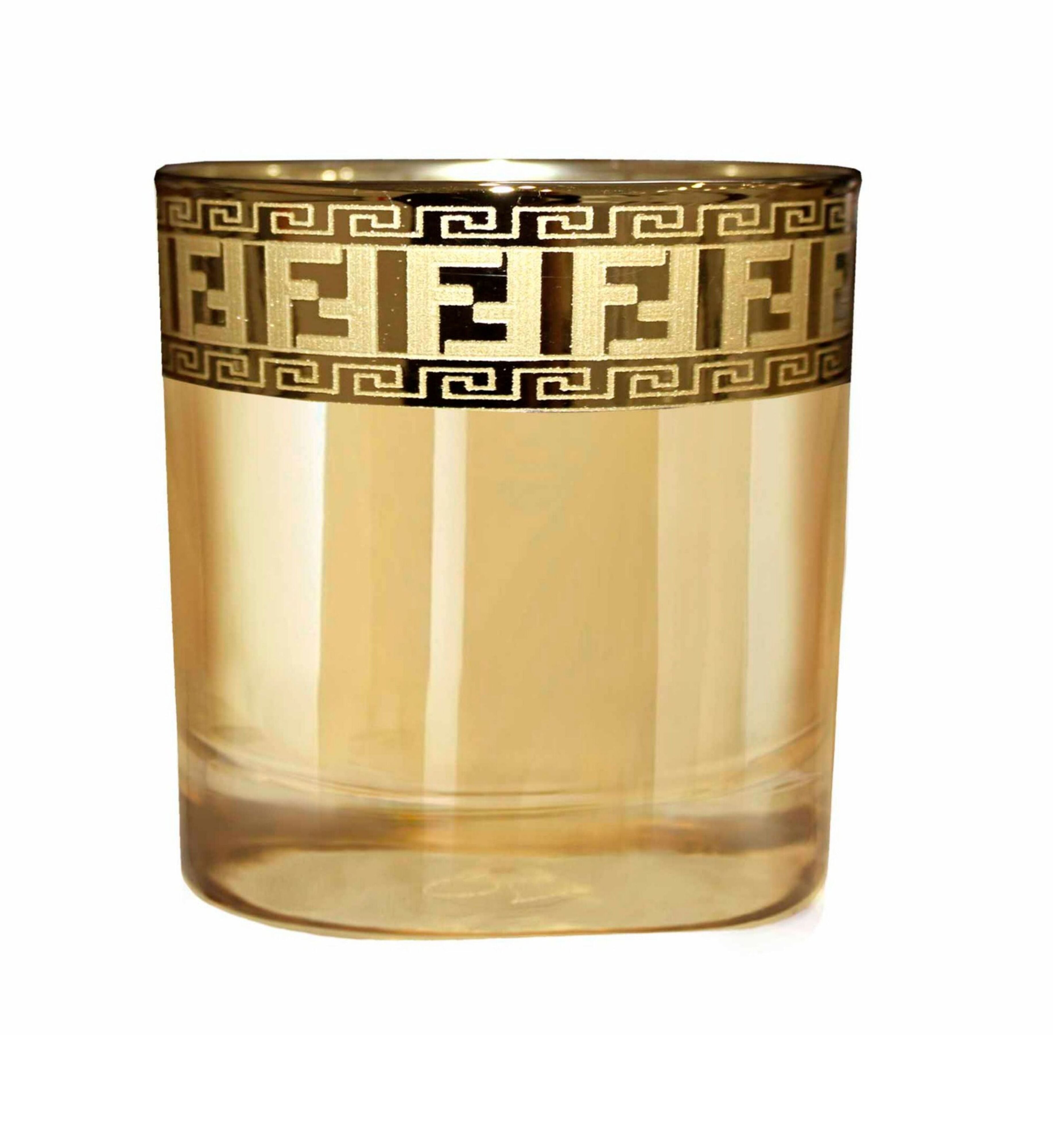 Hand Crafted Gold Luster & Gold Decal 340 ML Glasses for Home and Kitchen - Ideal Gift for Housewarming