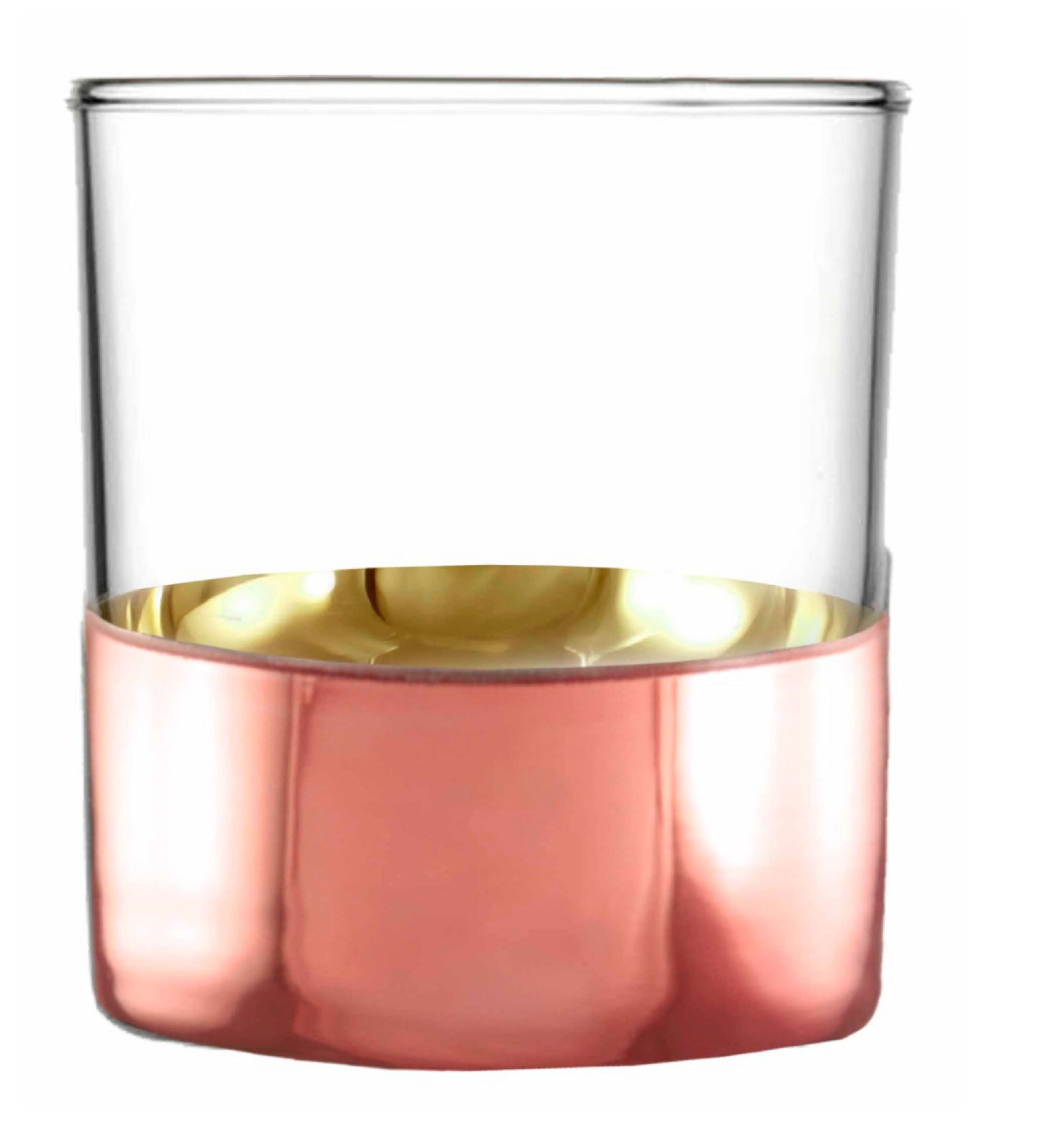 Hand Crafted Rose Gold Decal 340 ML Glasses for Home and Kitchen - Ideal Gift for Housewarming