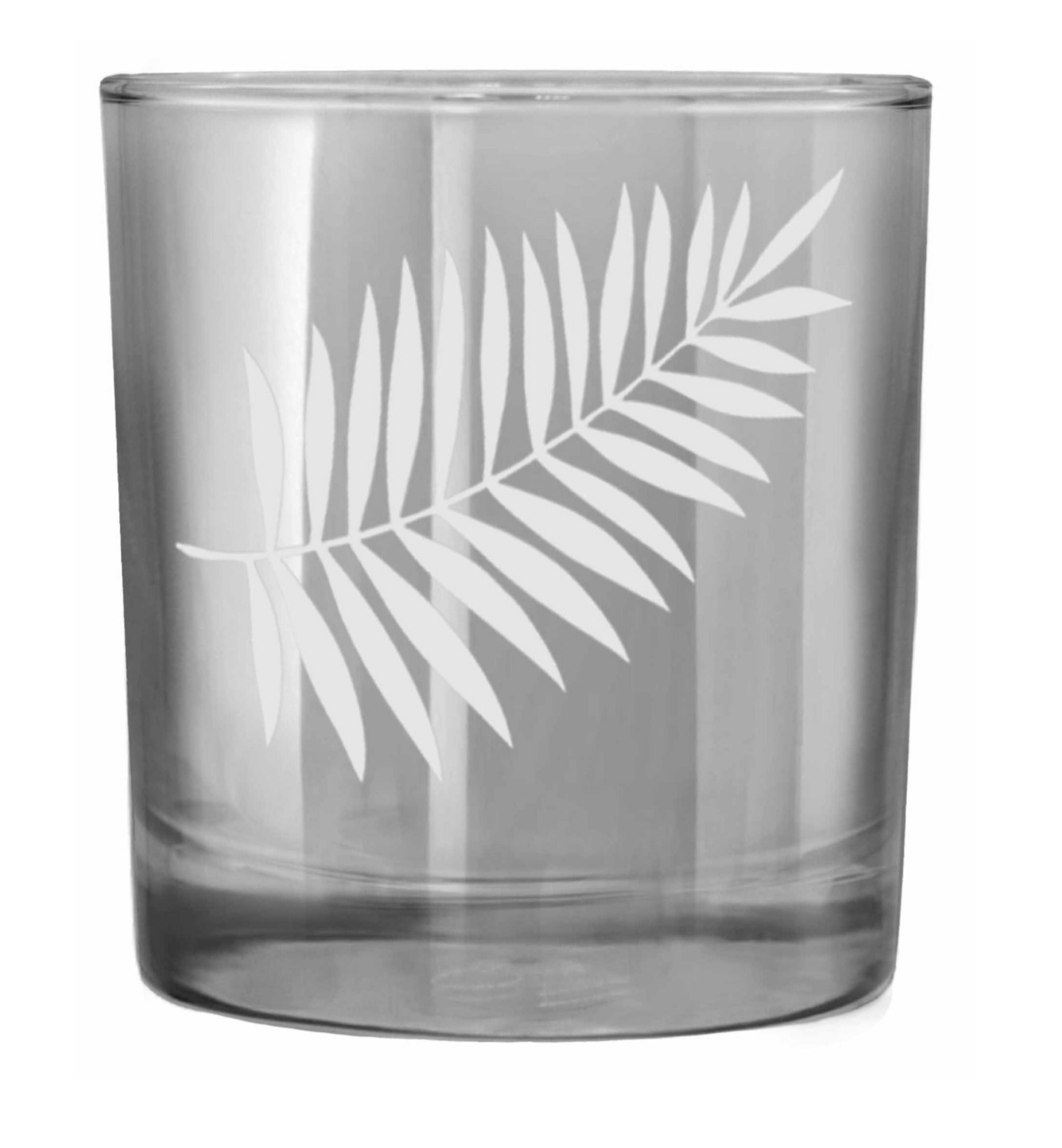 Hand Crafted Smokey Luster & Leaf 340 ML Glasses for Home and Kitchen - Ideal Gift for Housewarming