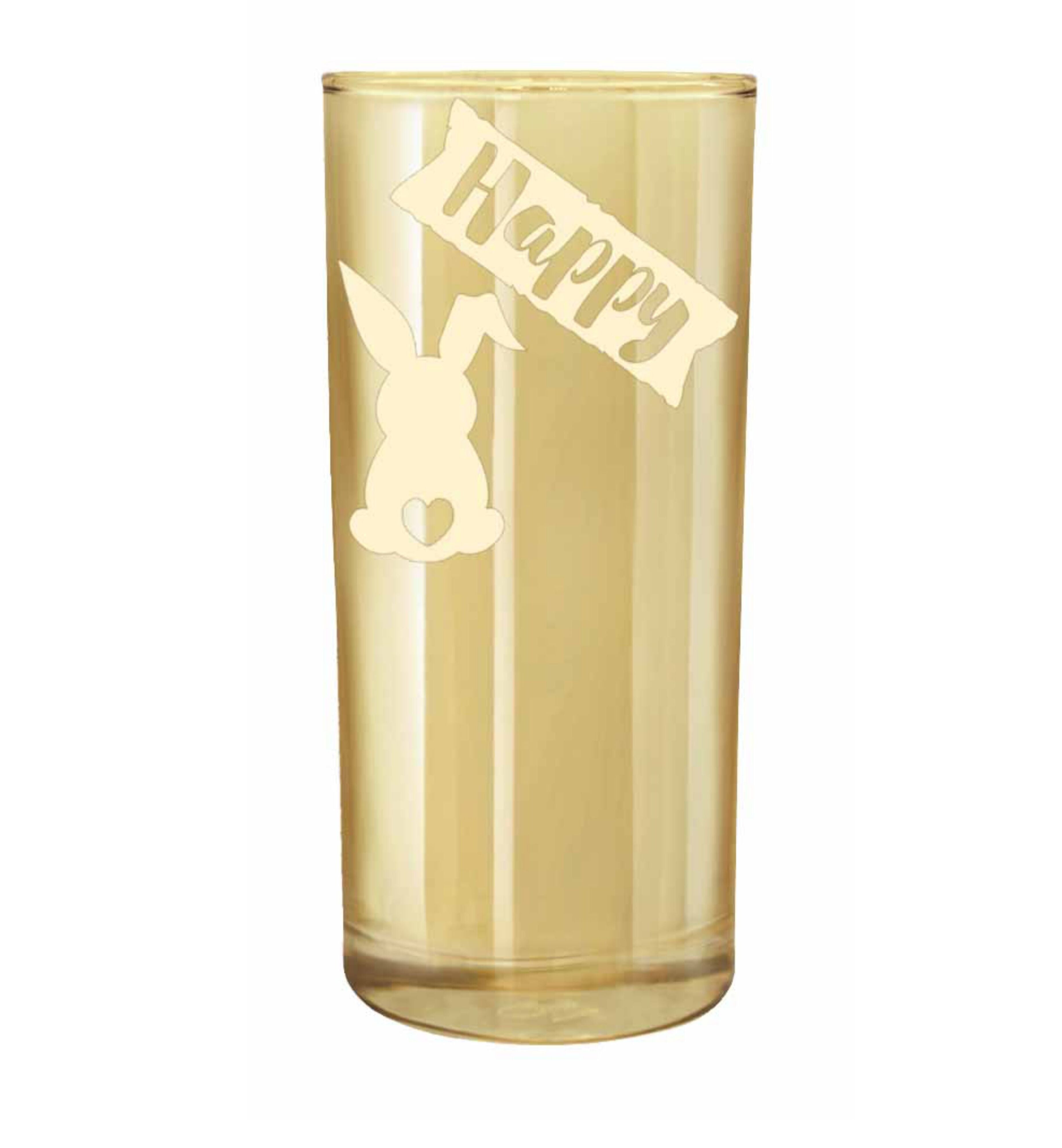 Hand Crafted Gold Luster & Gold Decal 280 ML Long Glasses for Home and Kitchen - Ideal Gift for Housewarming