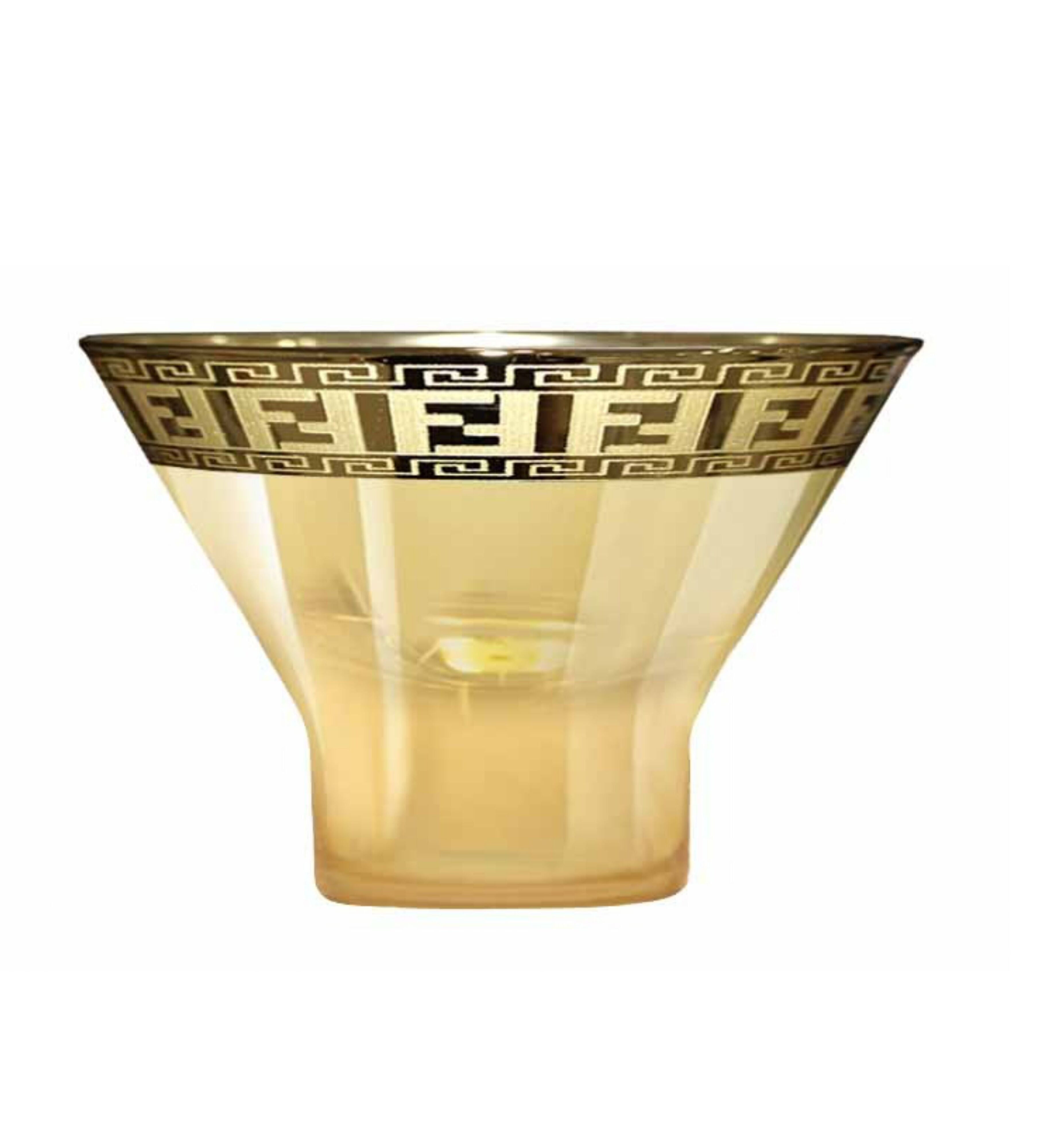 Hand Crafted Gold Luster & Gold Decal Ice Cream Bowls for Home and Kitchen - Ideal Gift for Housewarming