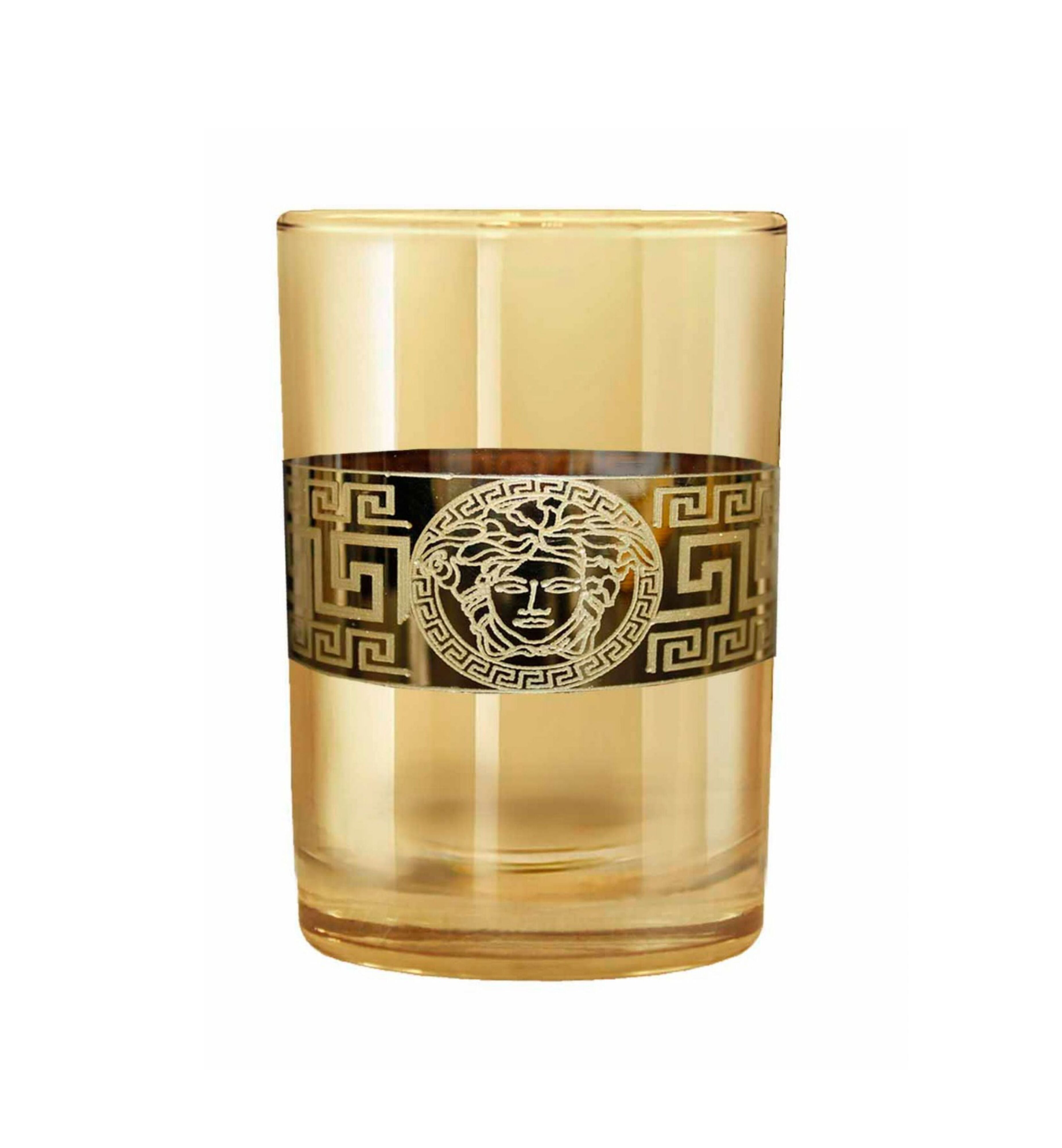 Hand Crafted Gold Luster & Gold Decal Shot Glasses for Home and Kitchen - Ideal Gift for Housewarming