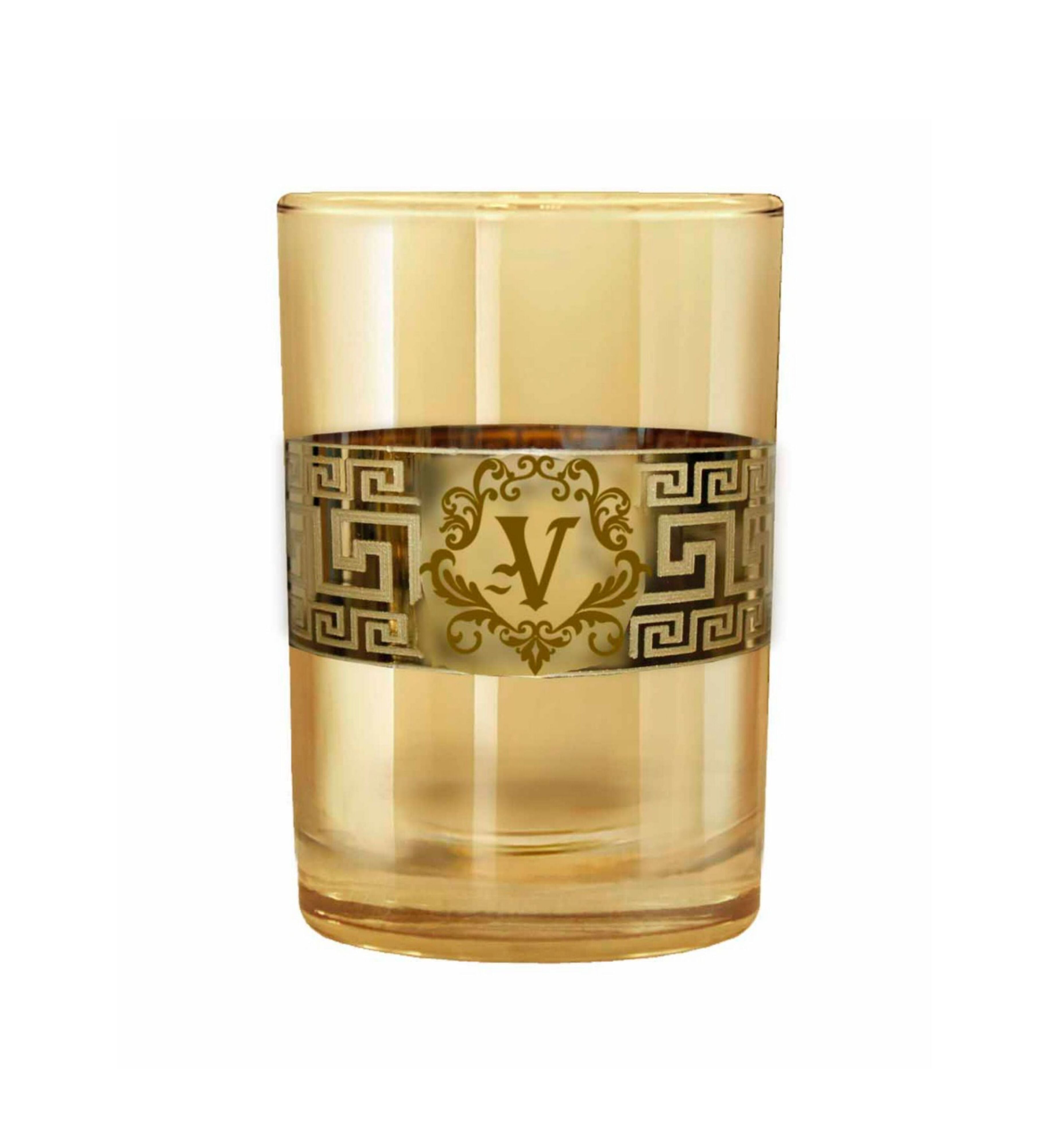 Hand Crafted Gold Luster & Gold Decal Shot Glasses for Home and Kitchen - Ideal Gift for Housewarming