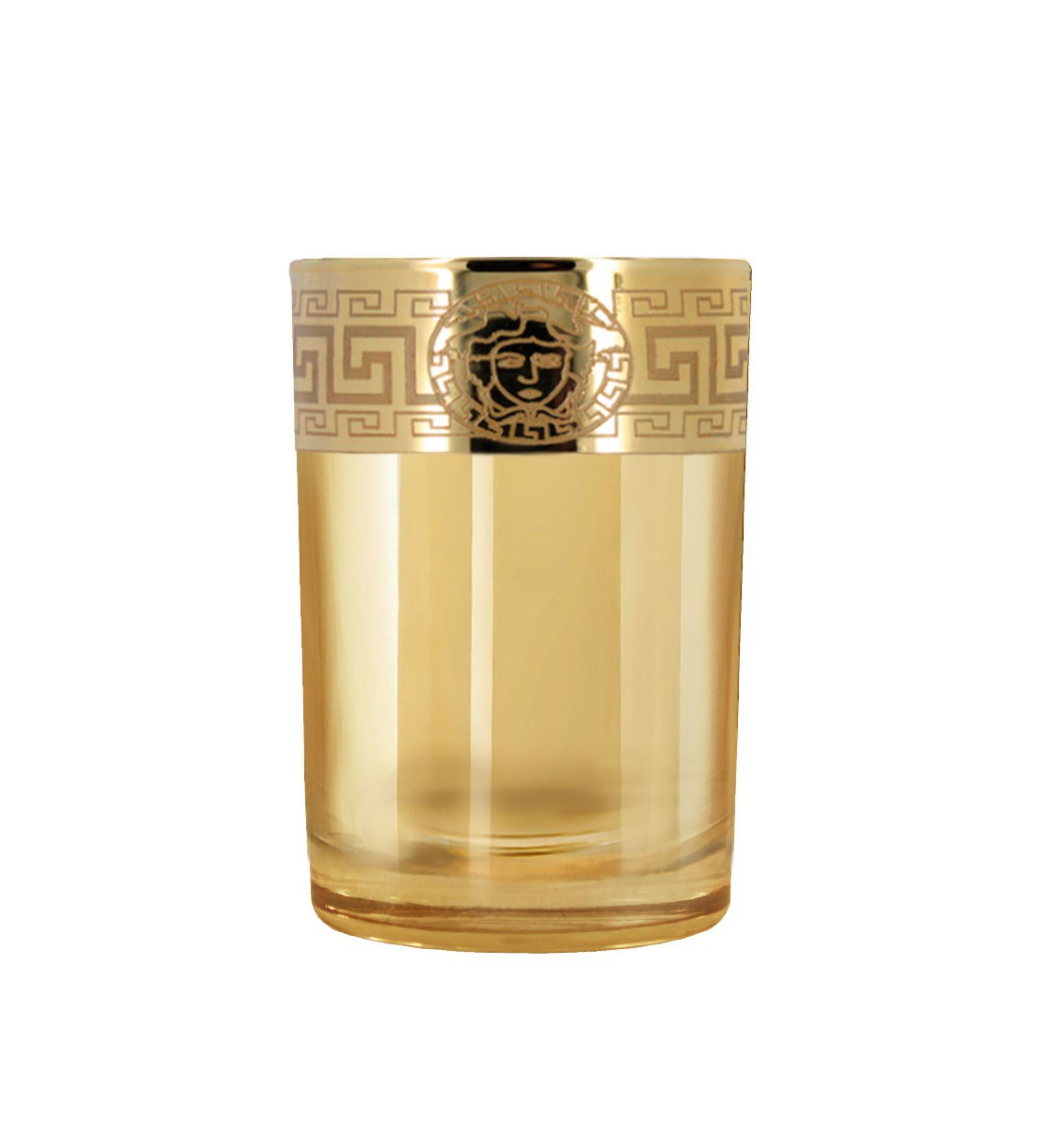 Hand Crafted Gold Luster & Gold Decal Shot Glasses for Home and Kitchen - Ideal Gift for Housewarming