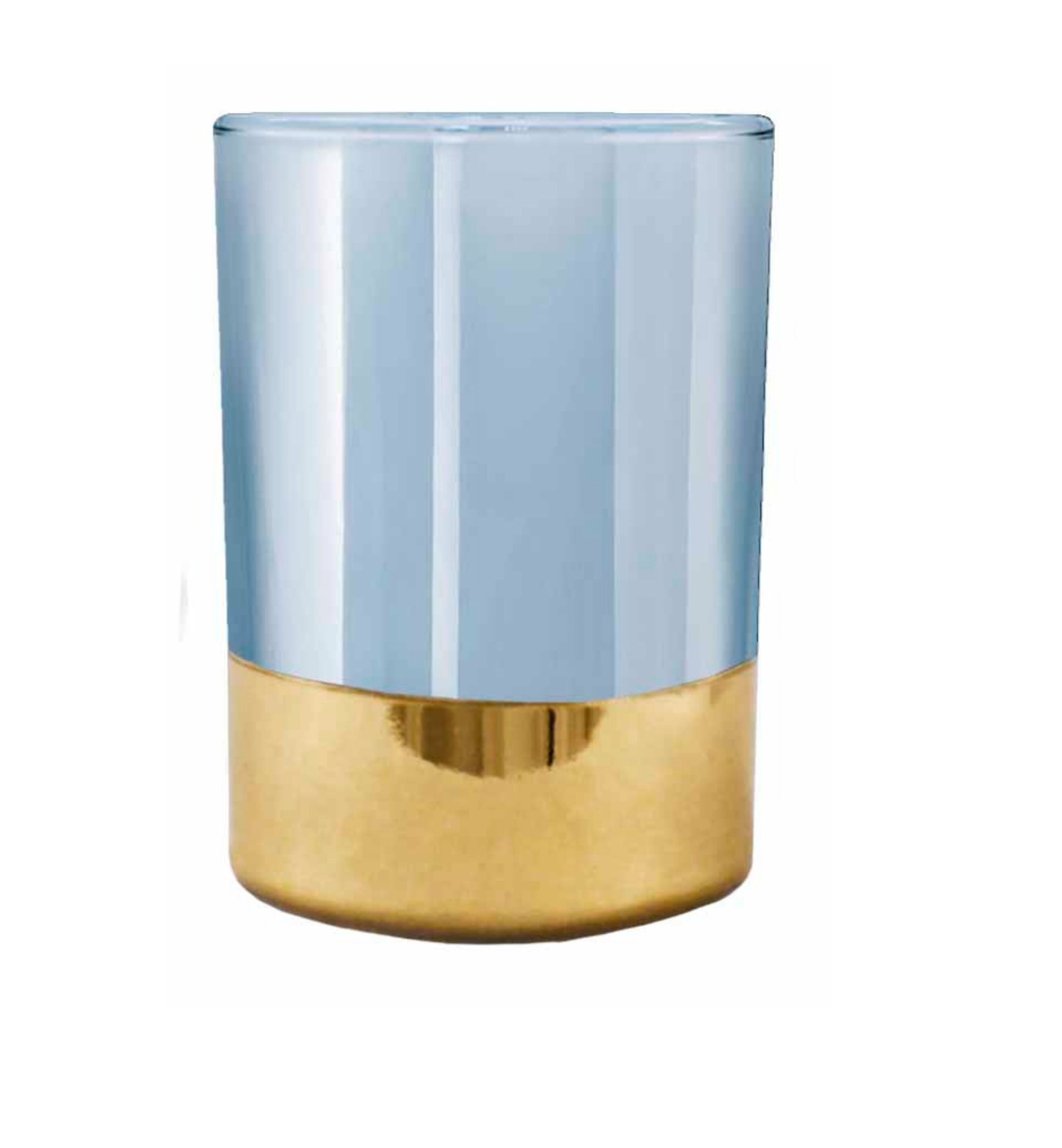 Hand Crafted Blue Luster & Gold Bottom Shot Glasses for Home and Kitchen - Ideal Gift for Housewarming