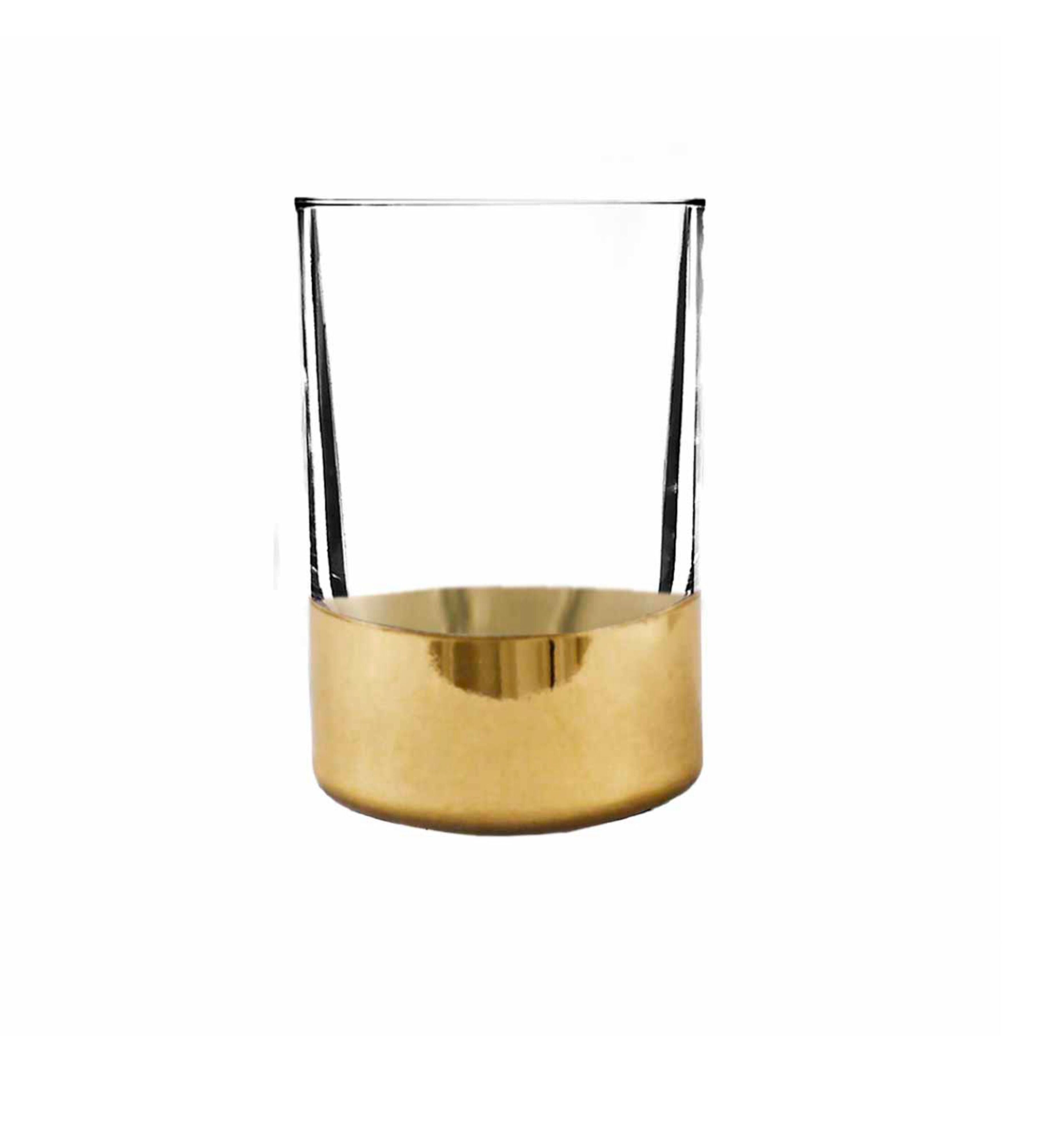 Hand Crafted Gold Bottom Decal Shot Glasses for Home and Kitchen - Ideal Gift for Housewarming