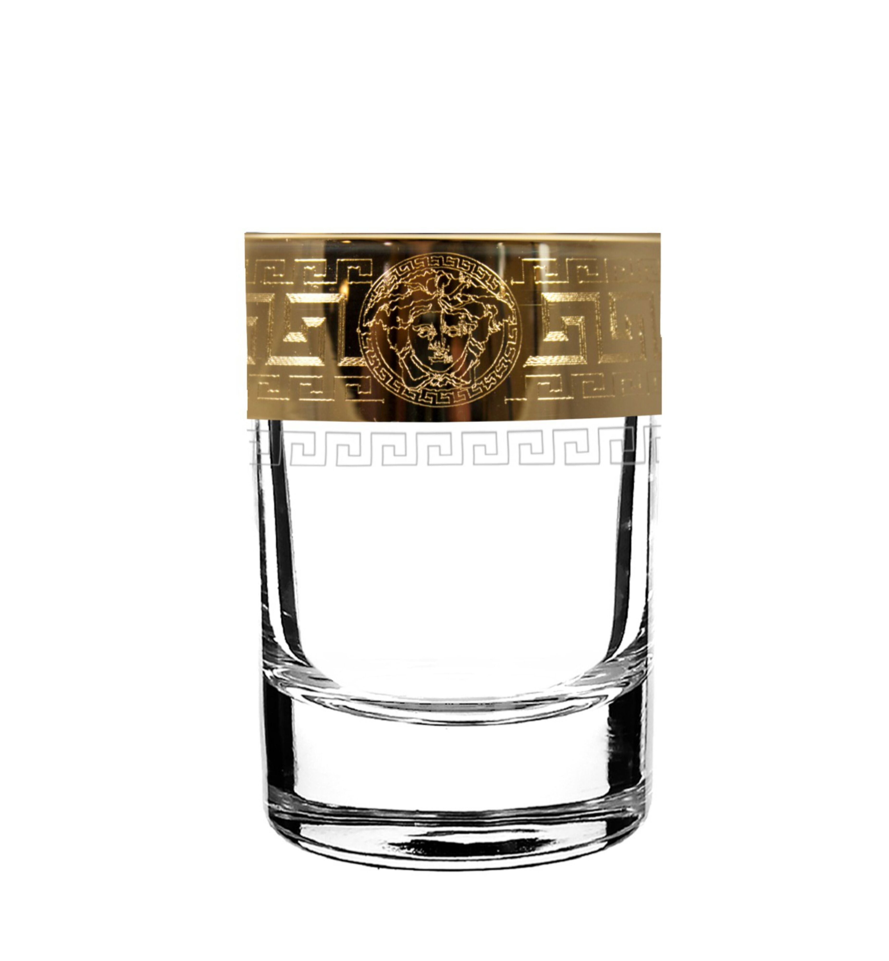 Hand Crafted Gold Decal Shot Glasses for Home and Kitchen - Ideal Gift for Housewarming