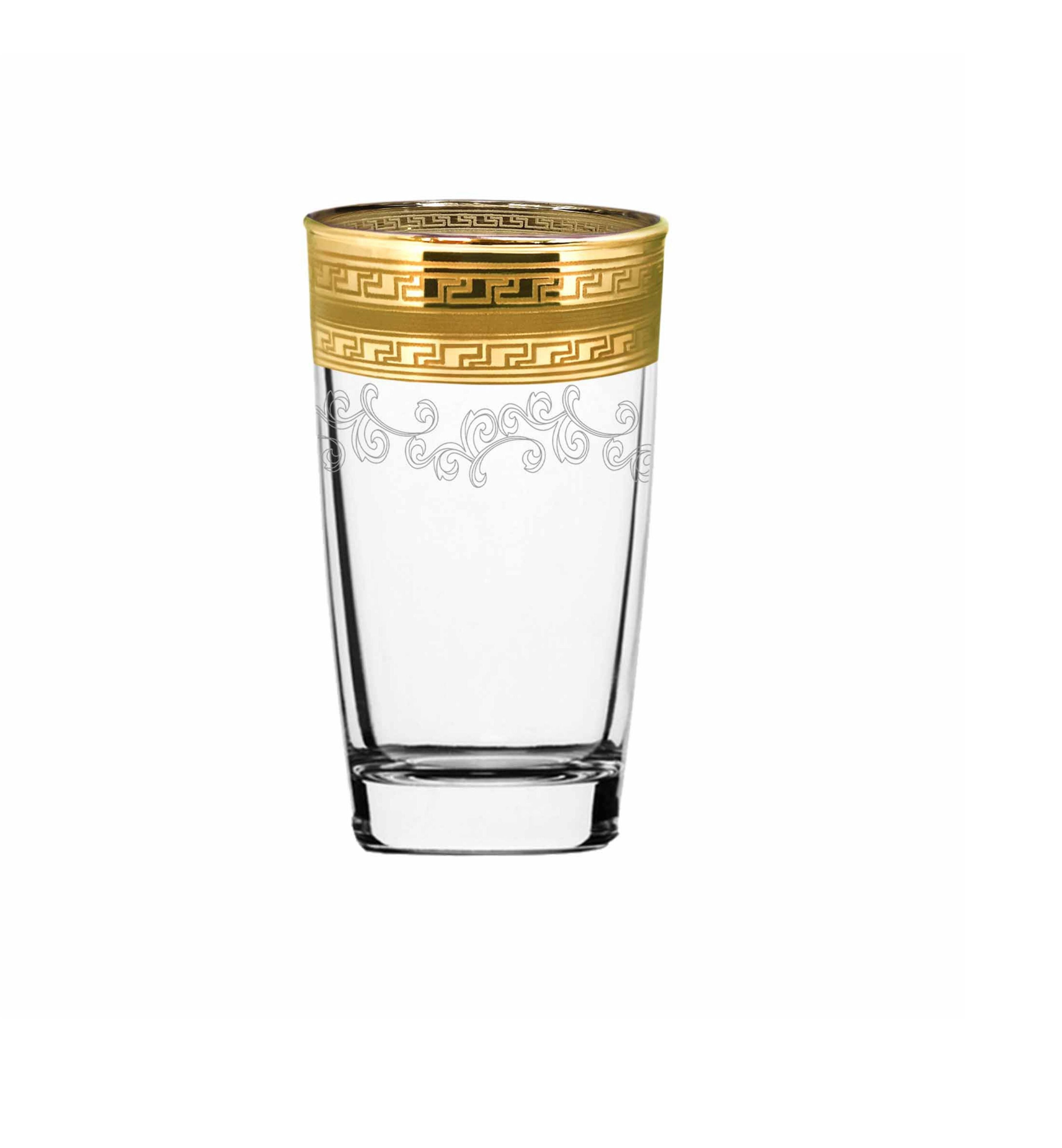 Hand Crafted Gold Decal Shot ML Glasses for Home and Kitchen - Ideal Gift for Housewarming