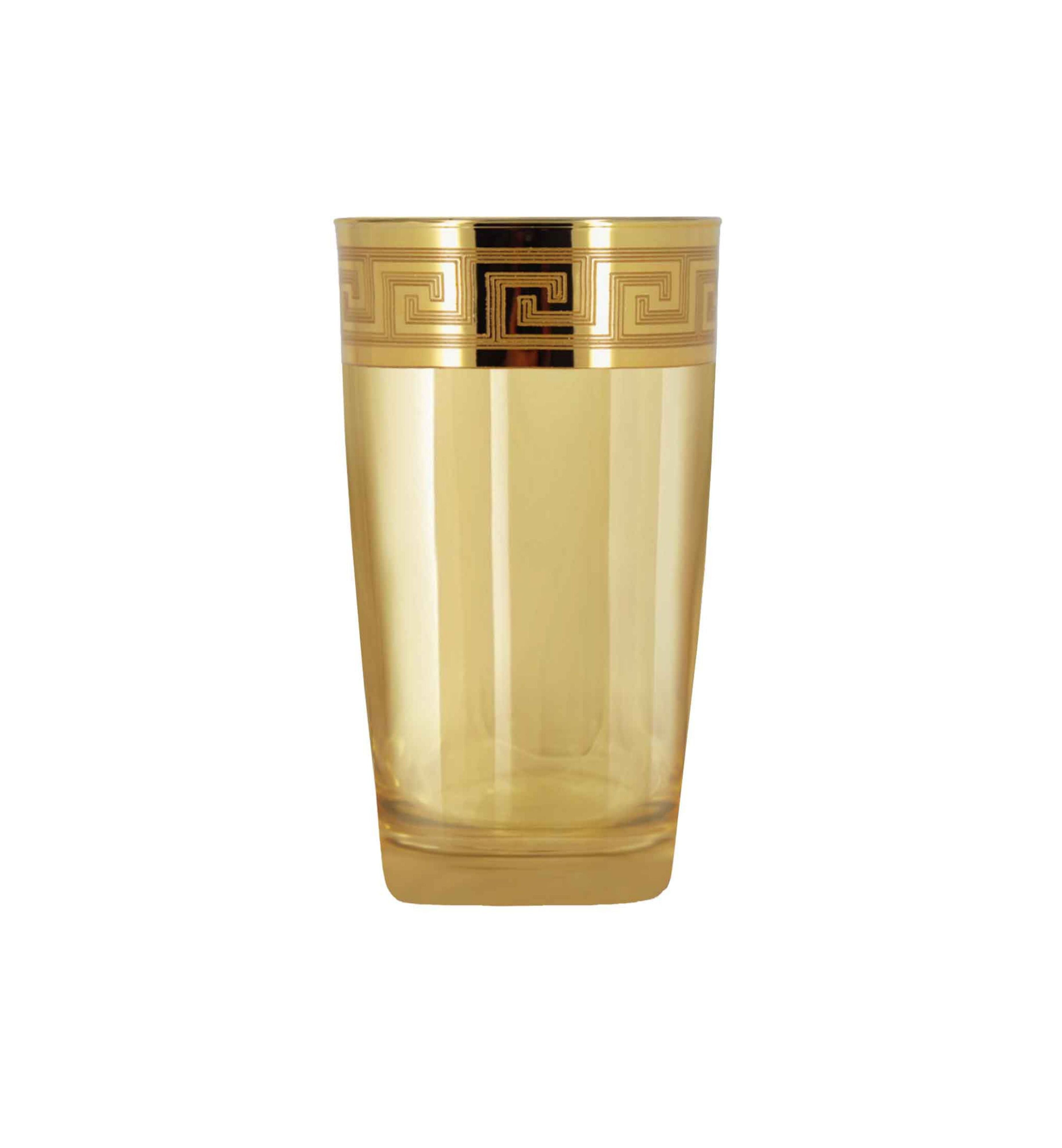 Hand Crafted Gold Luster & Gold Decal Shot Glasses for Home and Kitchen - Ideal Gift for Housewarming