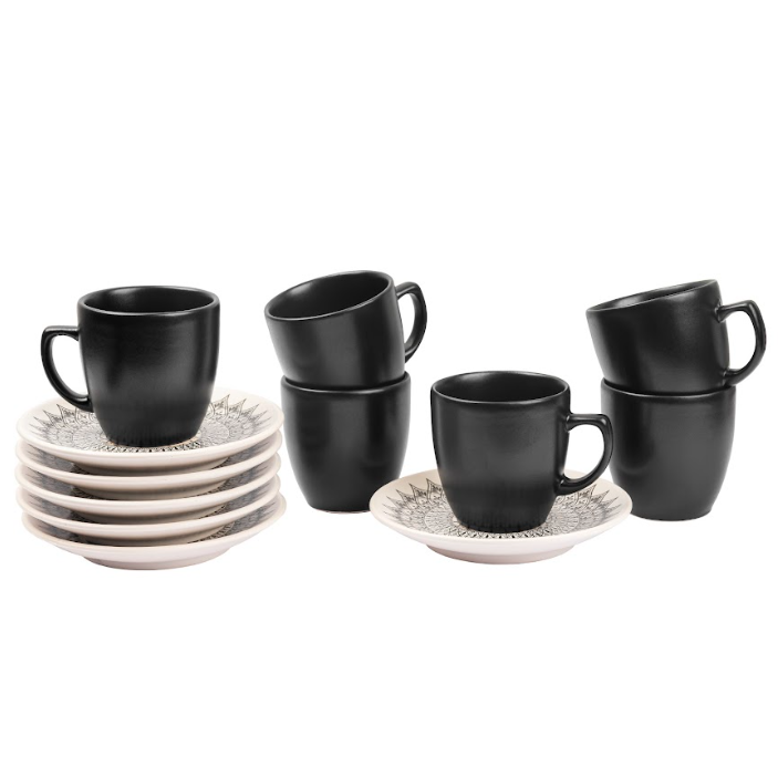 TURKISH KHAZANAH COFFEE CUPS AND SAUCERS -SET OF 6