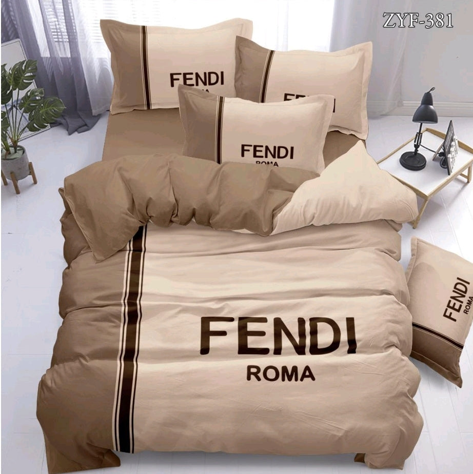 New 4 PCS Comforter With Matching King Size Double Bedsheet - 275 X 275 CM with 2 Pillow Covers