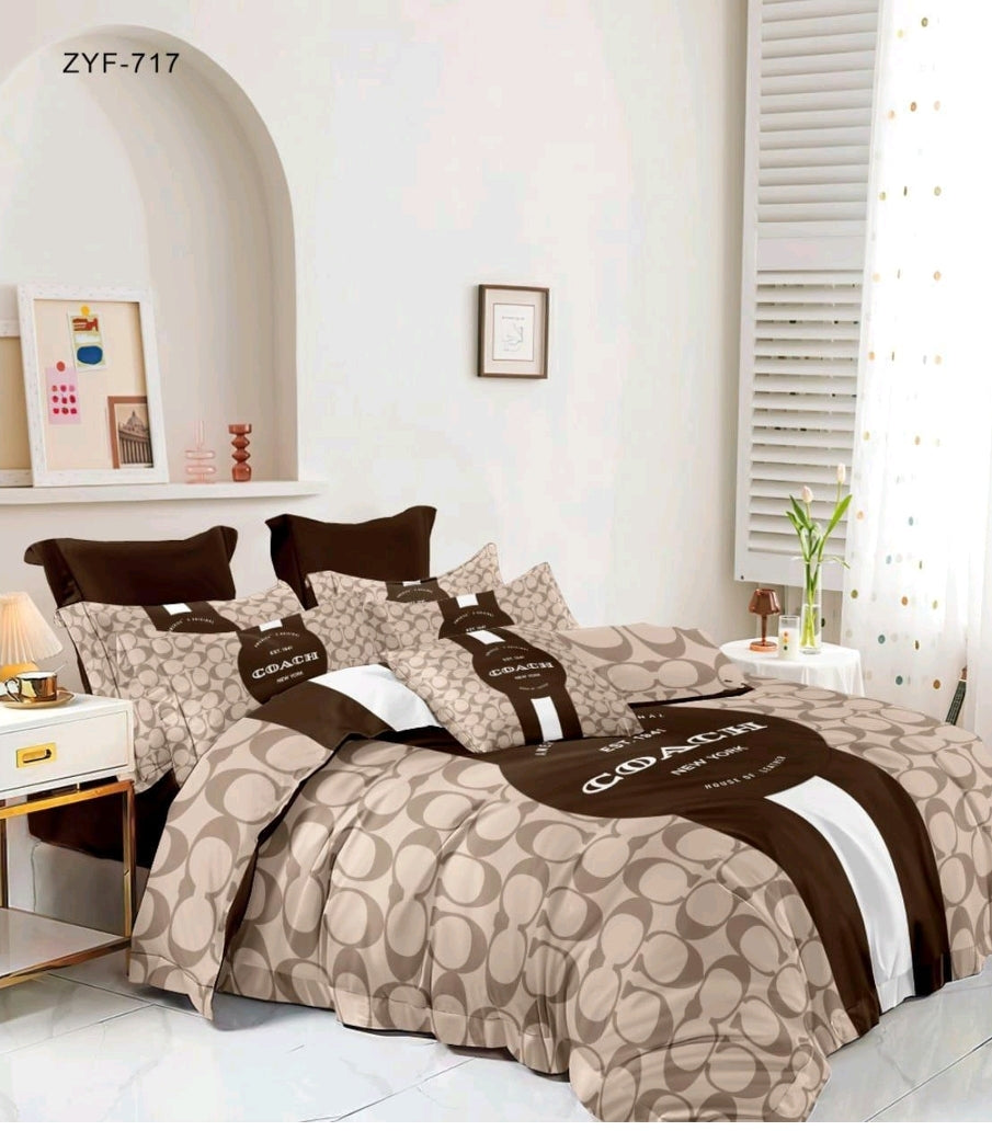 New 4 PCS Comforter With Matching King Size Double Bedsheet - 275 X 275 CM with 2 Pillow Covers