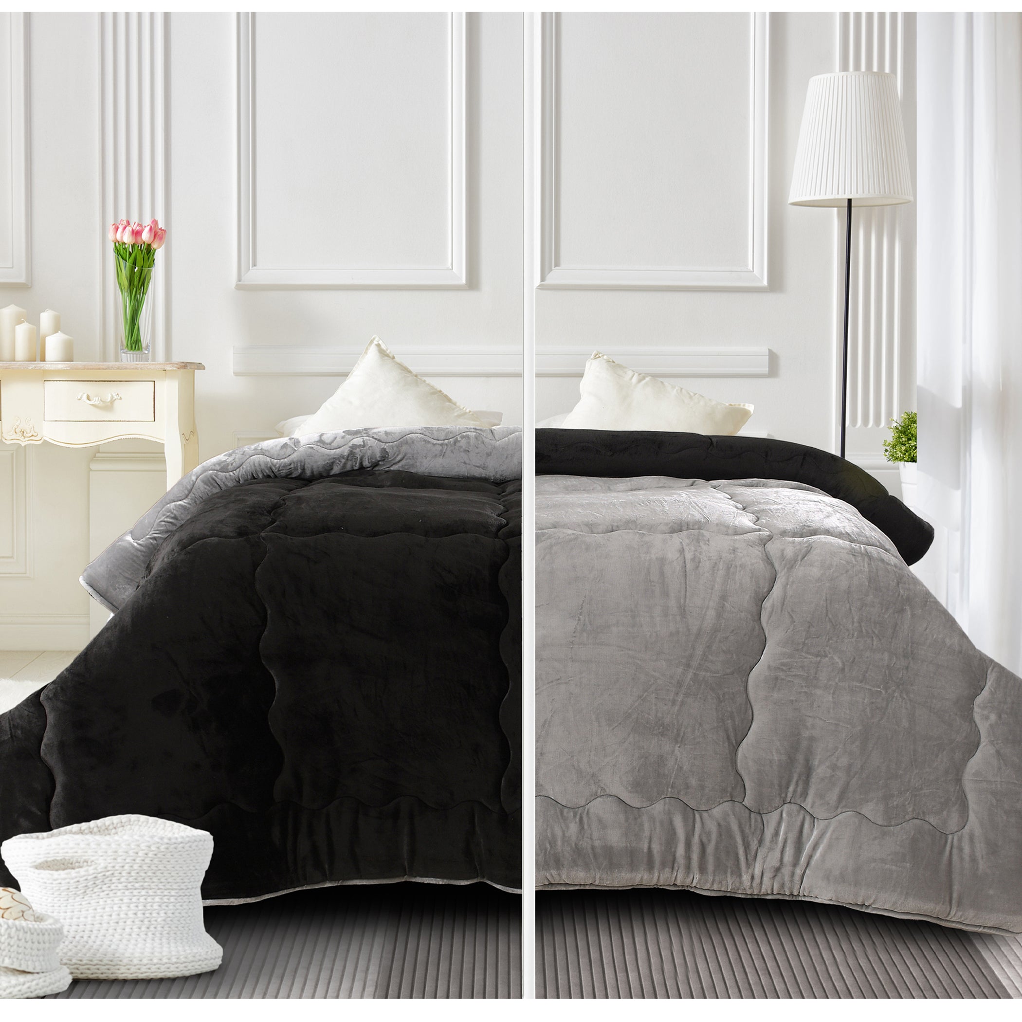 Microfiber Reversible Winter Double Bed Luxury Quilt. 220x240cm