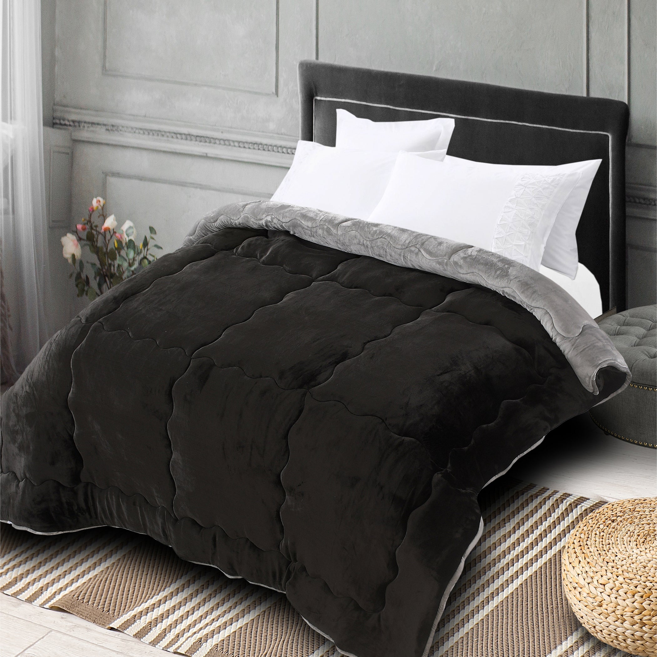 Microfiber Reversible Winter Double Bed Luxury Quilt. 220x240cm