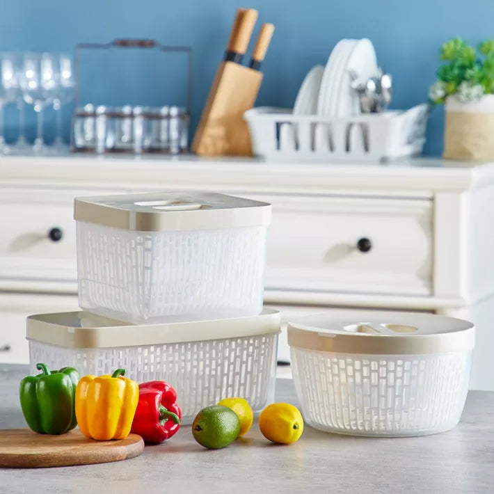 Fridge Storage Box / Vegetables and fruits Storage Containers with Vents.
