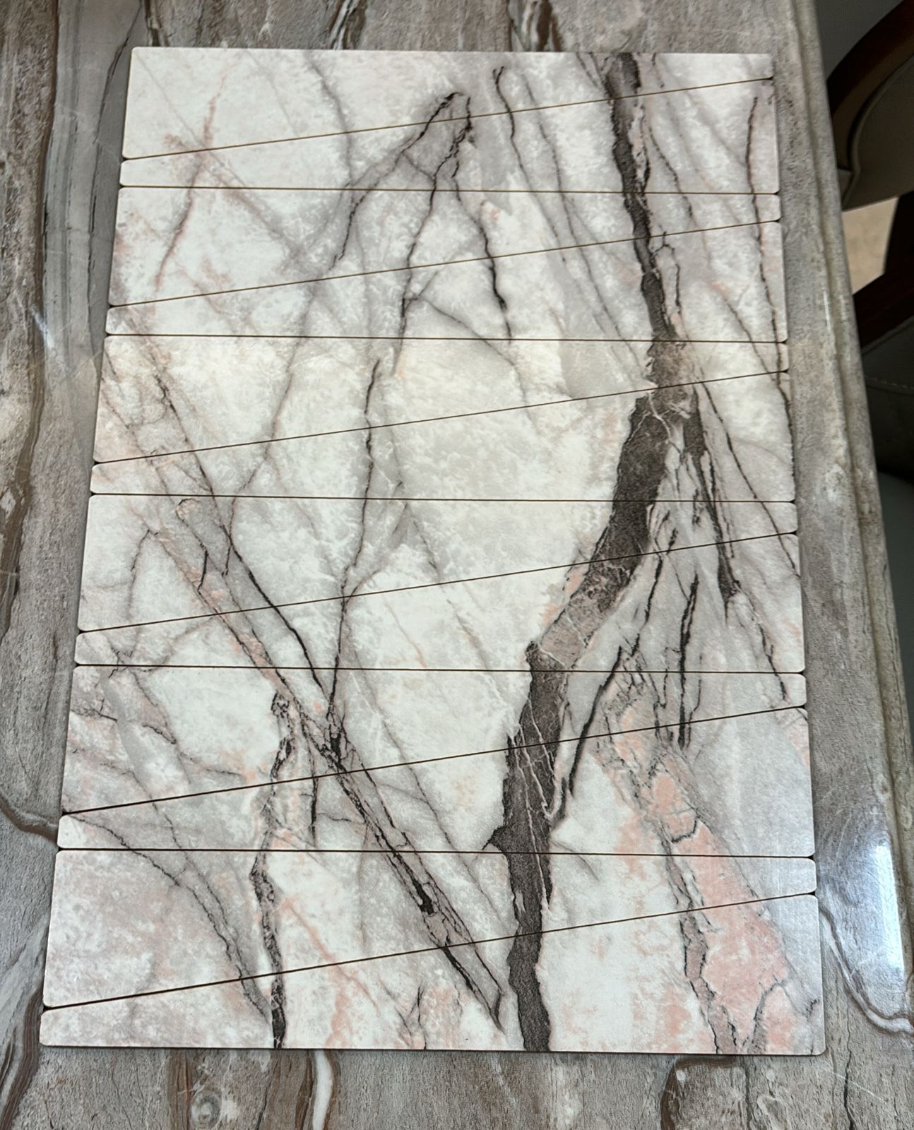 Wooden Table Mats For Dining Kitchen Restaurant Table, Foldable, Set of 6, 12x18 Inch