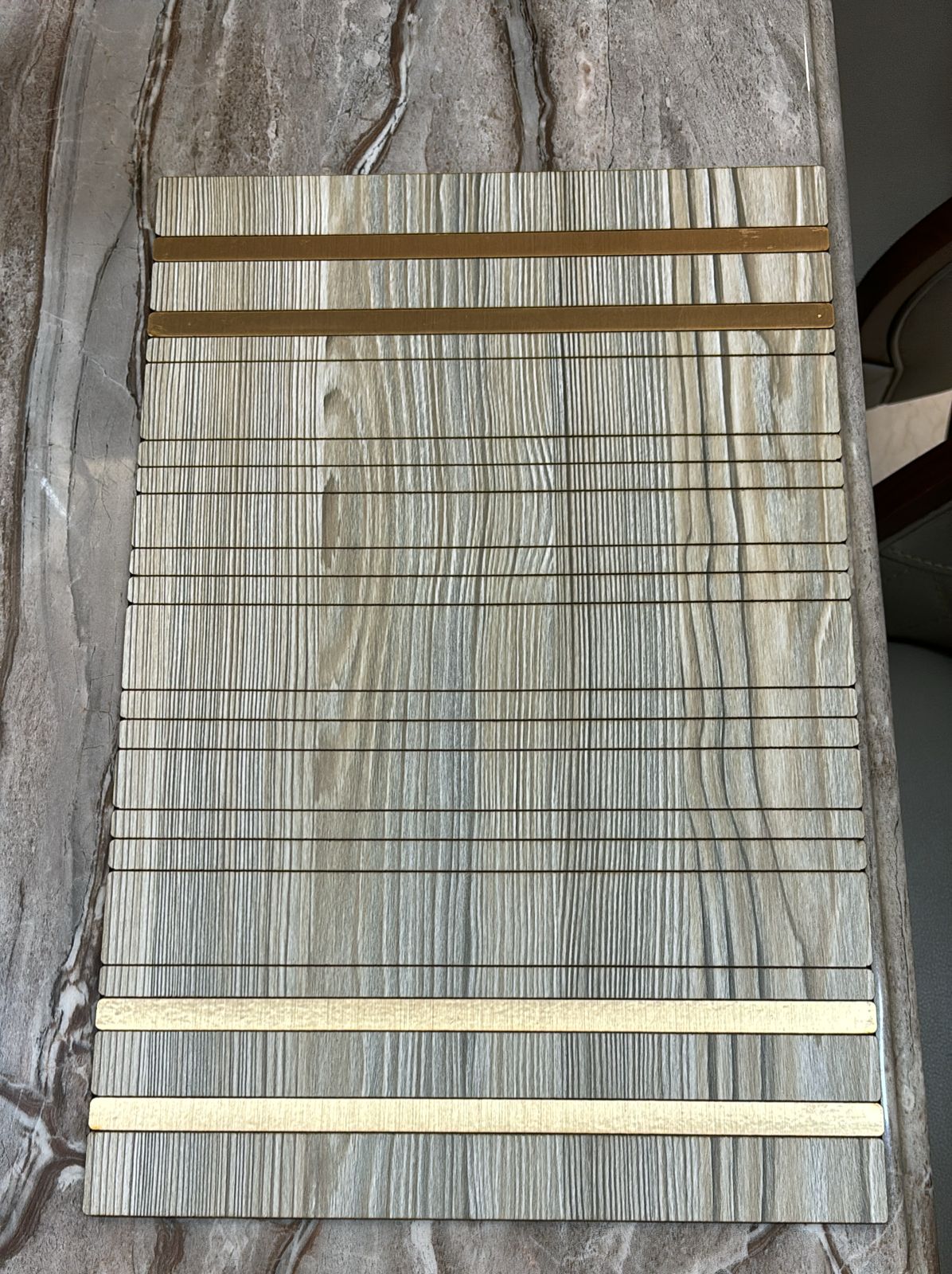 Wooden Table Mats For Dining Kitchen Restaurant Table, Foldable, Set of 6, 12x18 Inch