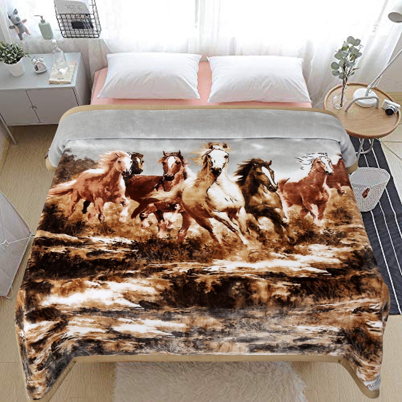 SUPER SOFT KING SIZE (220X240 CM') DOUBLE BED LUXURY DIGITAL MINK BLANKET