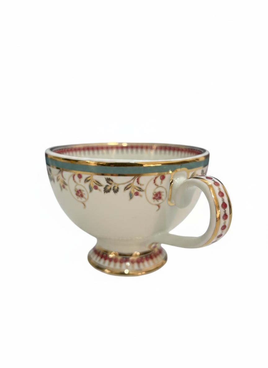 Fine Bone China printed Cup and Saucer Pink (Set of 6)