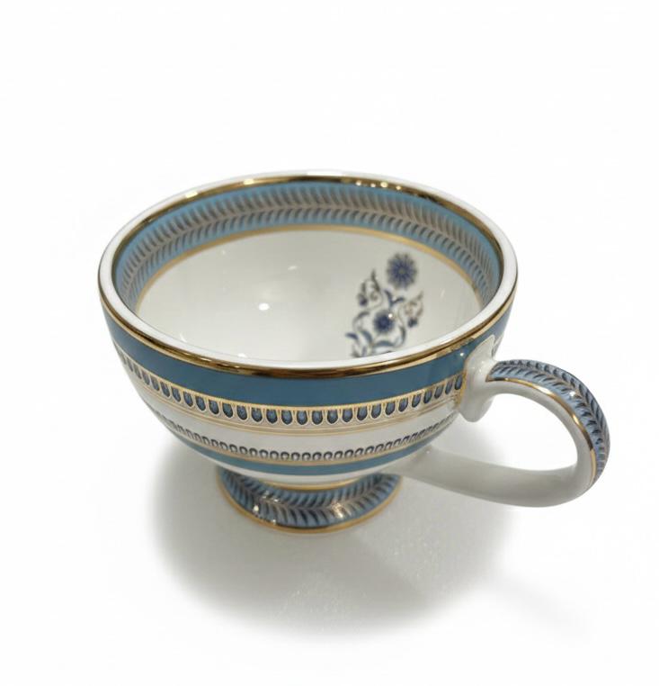 Fine Bone China printed Cup and Saucer Pink (Set of 6)