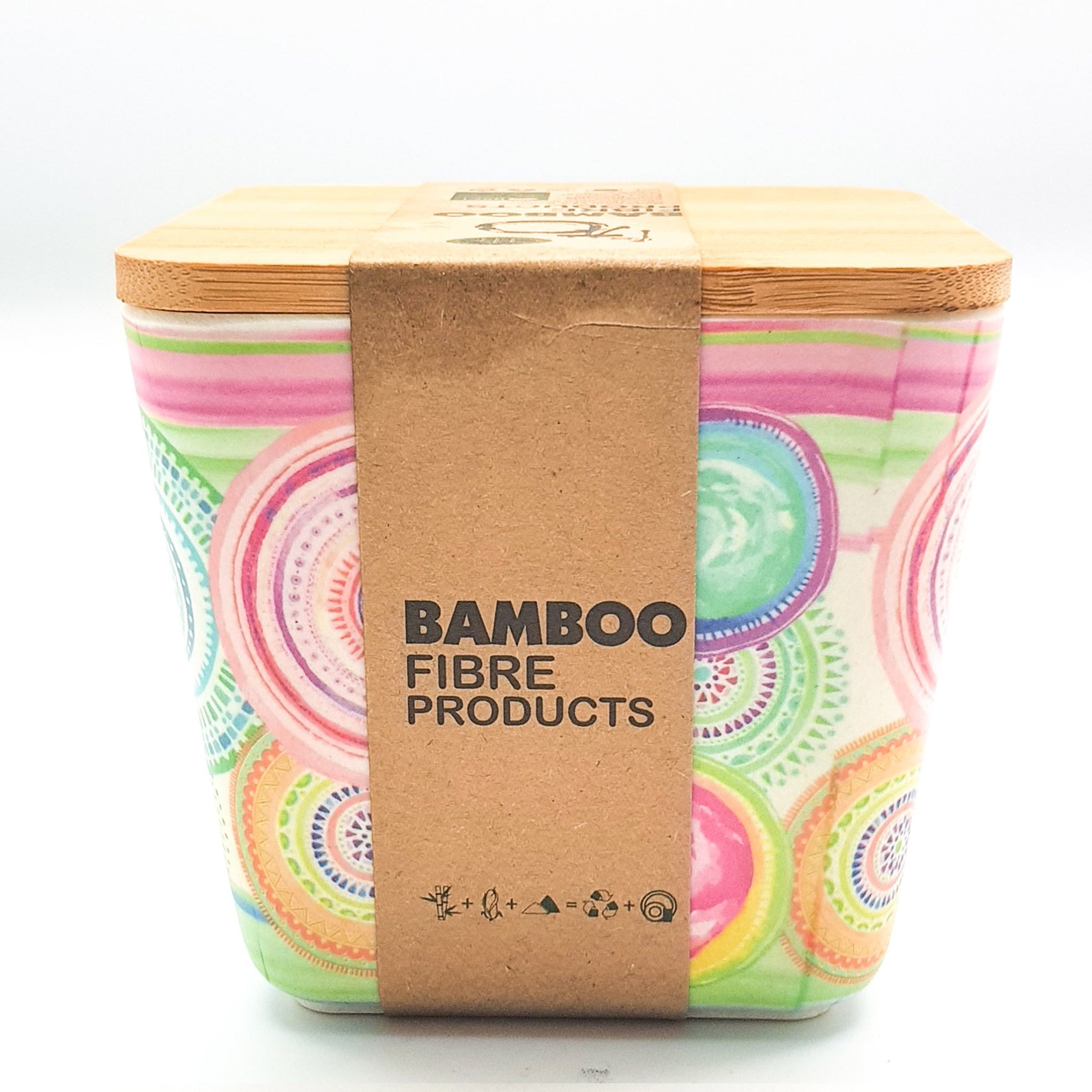 Eco Friendly and Food Safe Bamboo Fibre Dry Fruit/Snack Container with Air Tight Lid (Small)