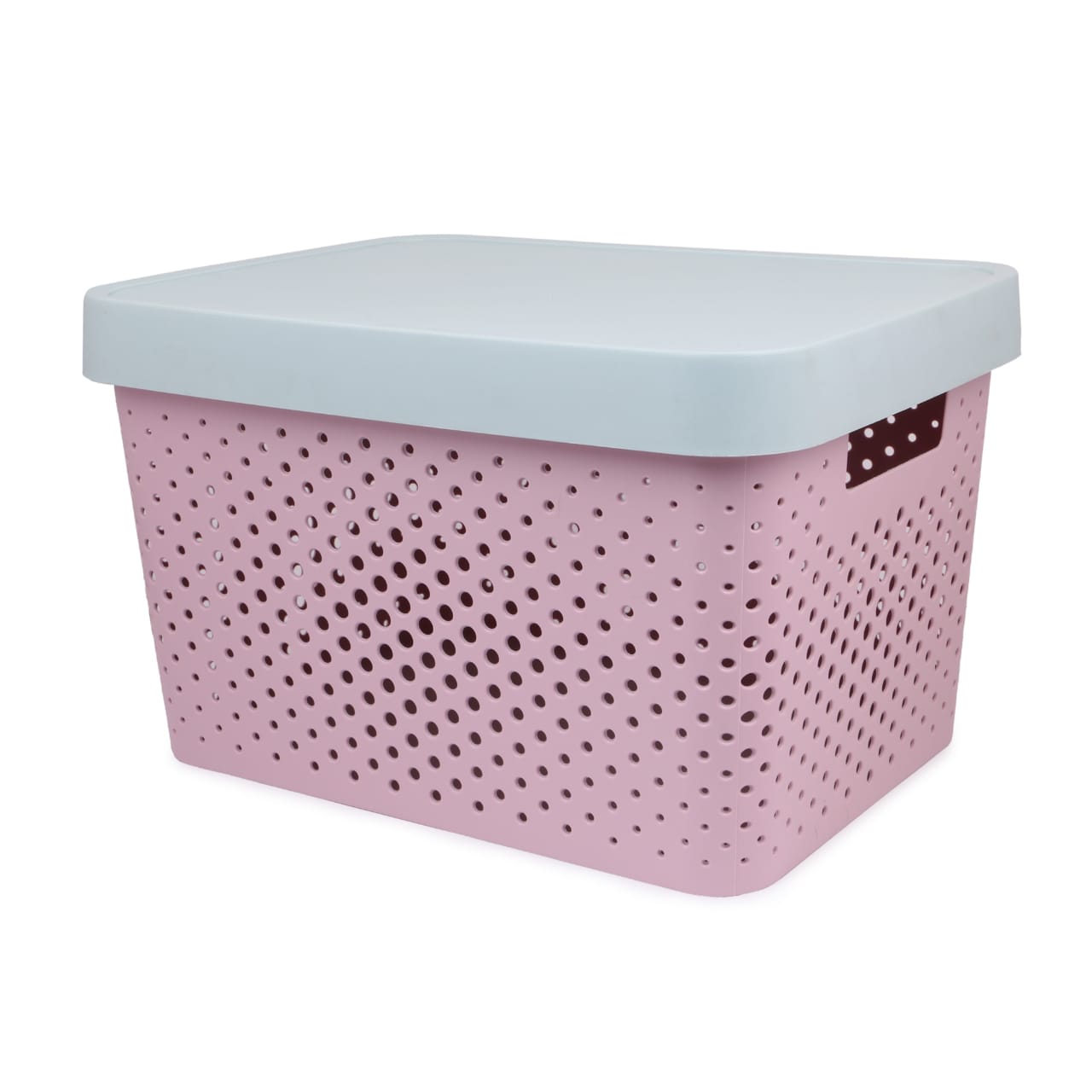 Plastic Storage Basket Set of 3 with Lid for Home/ Office Use.