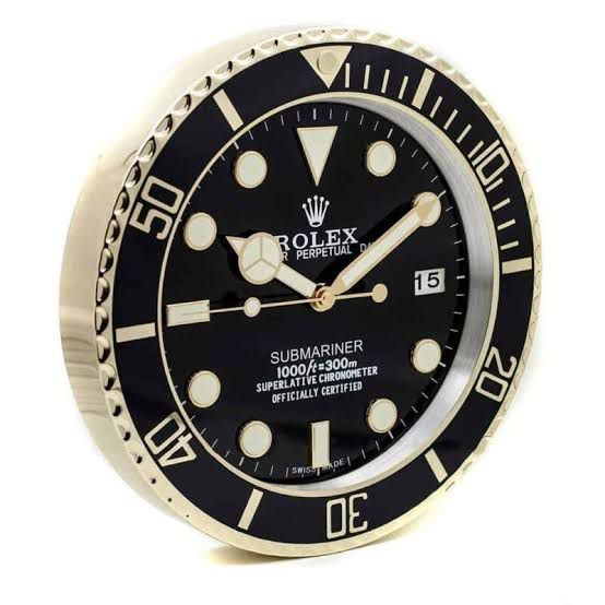 Luxury Stainless Steel Metal Wall Clock For Royal Home & Bunglows, Wall Clock, Wall Watch. Diameter - 35 cm