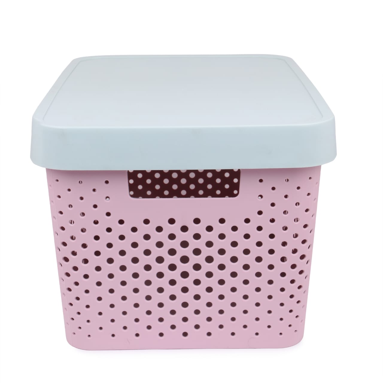 Plastic Storage Basket Set of 3 with Lid for Home/ Office Use.