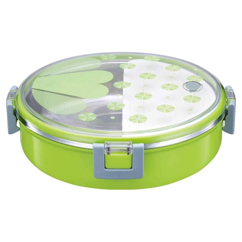 Round Shape Lunch Box Stainless Steel 6526 Inside and P.P Outside, 1 Inner Container & 1 Spoon (920ml)