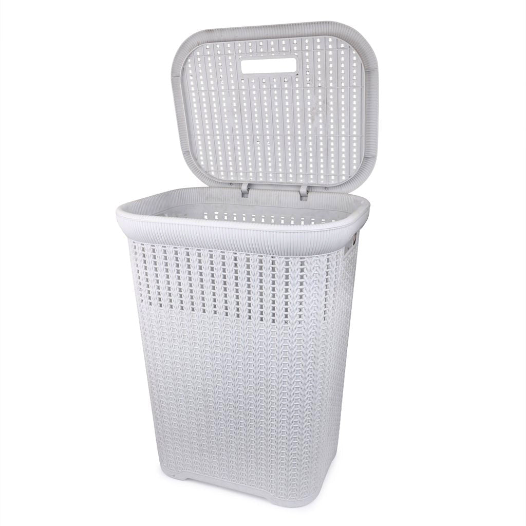 Laundry Basket with Lid/Bathroom Basket for Clothes/Multipurpose Big Size Basket for Home | 60 Lt.