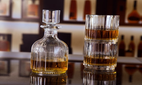 RCR(Made In Italy) Crystal 3 Piece Combo Stackable Whisky Decanter and Tumblers