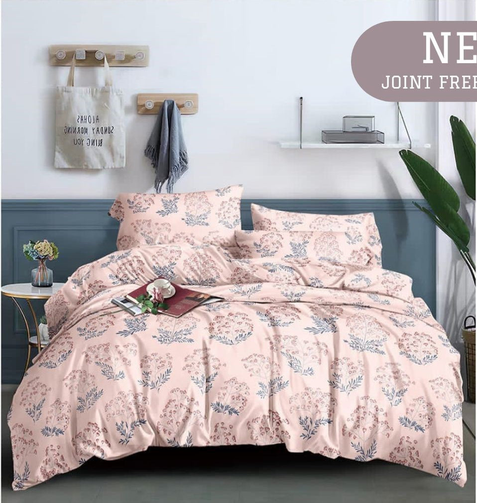 100% Comfortable 250 TC Super King Size Double Bedsheet - 108" X 108" with 2 Pillow Covers - 3 Pcs Set (with box pack)