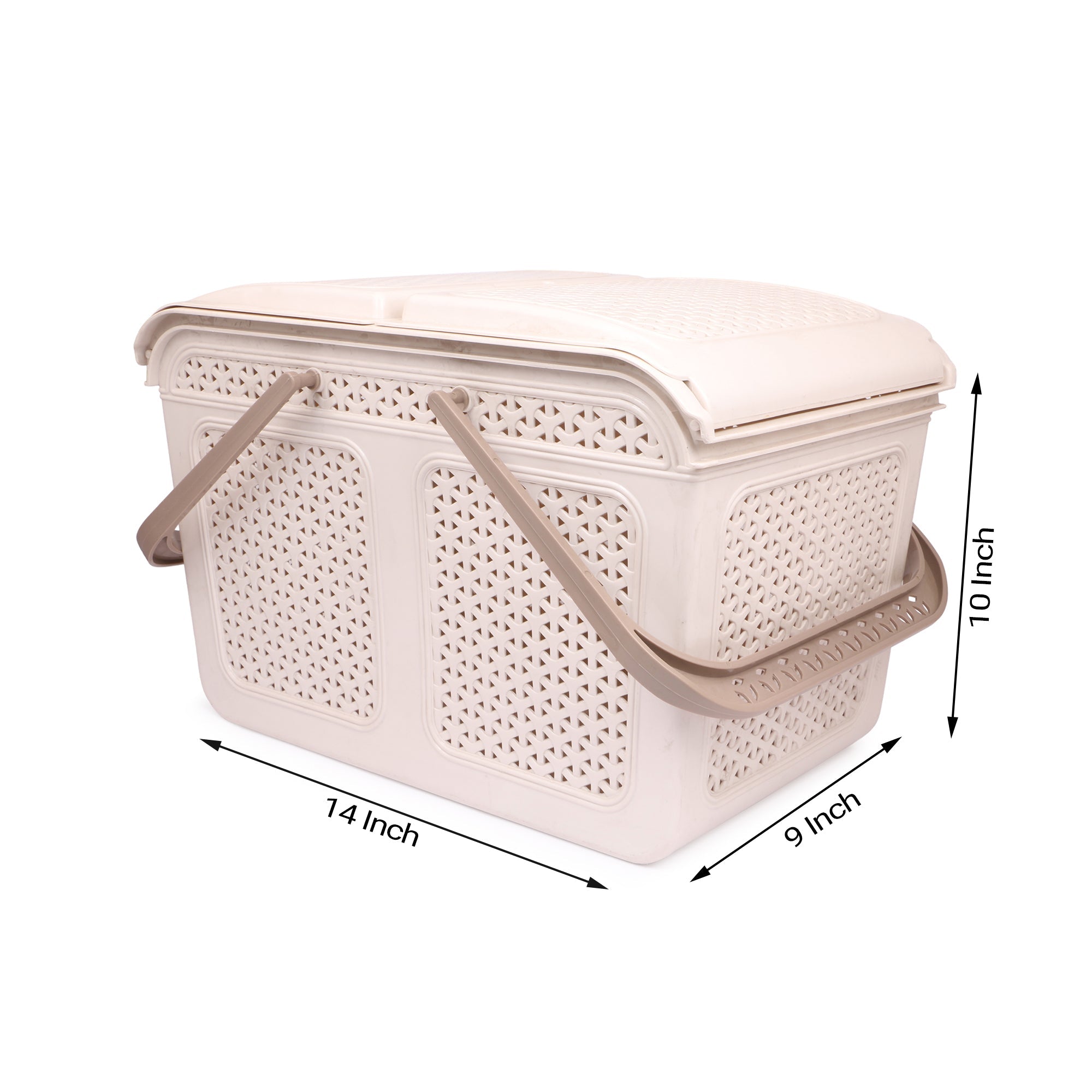 Plastic Lunch Basket with Lid for Office, Home and Picnic Use