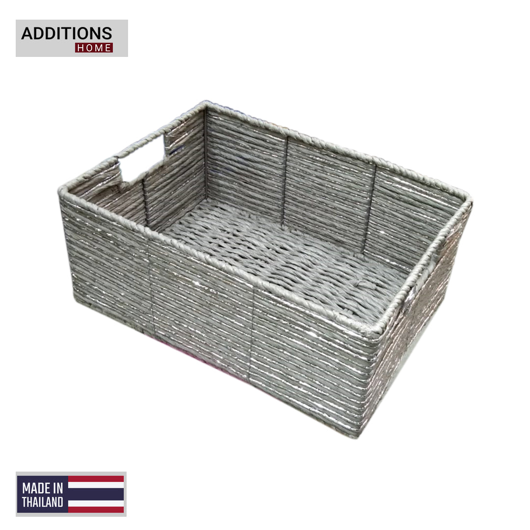 Storage Box | Handmade Multi Purpose Storage (Grey) (Square)