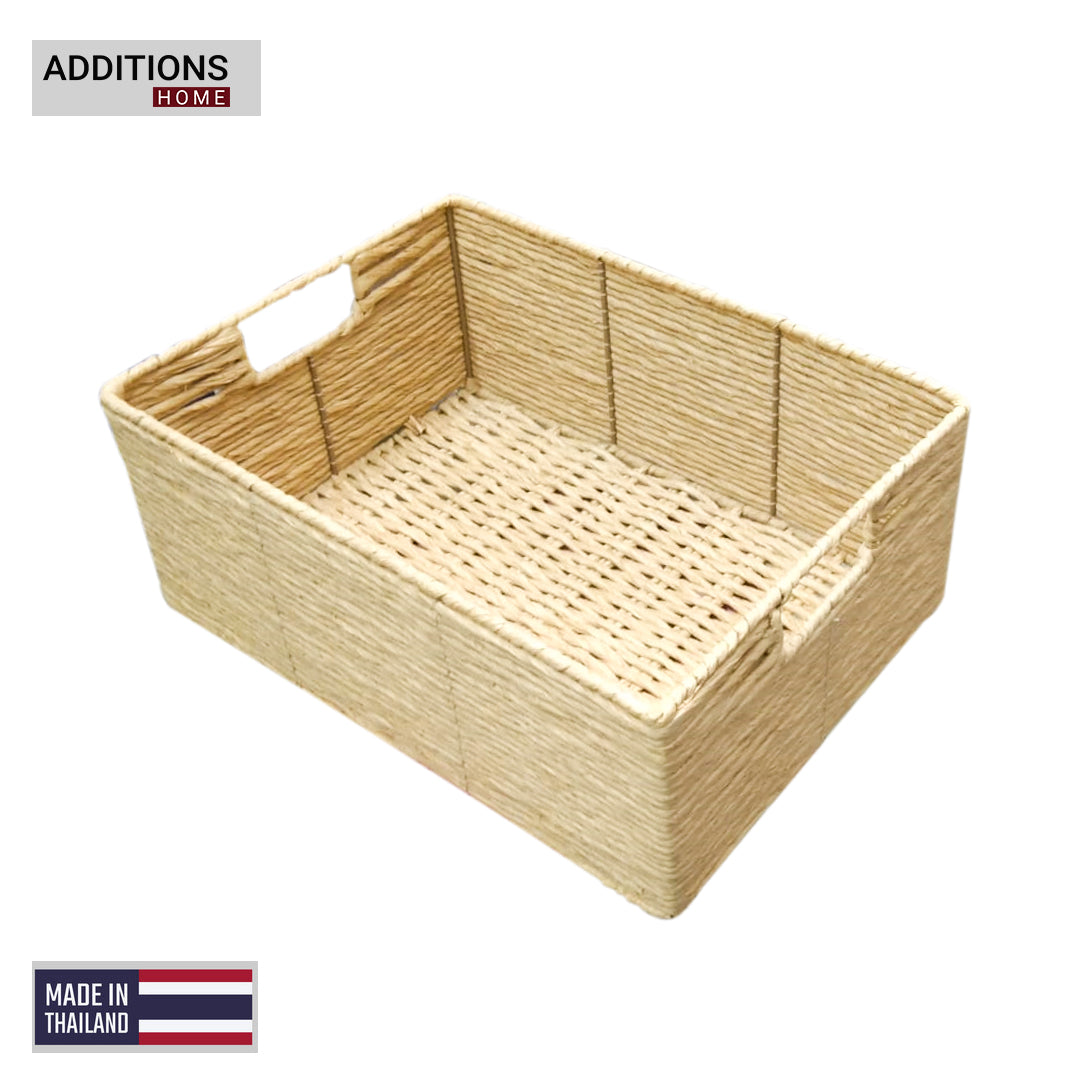 Storage Box | Handmade Multi Purpose Storage (Beige) (Square)